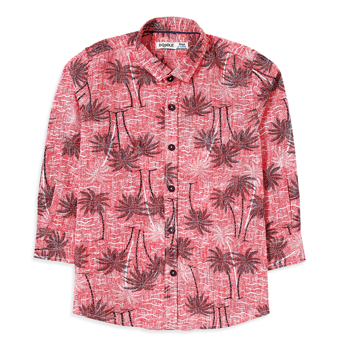 Red Printed Casual Shirt