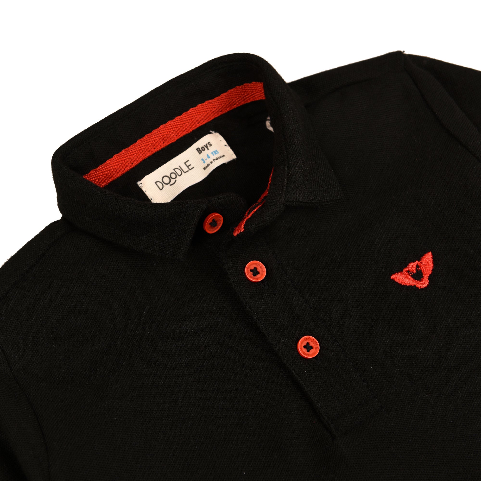 Black with Red Polo