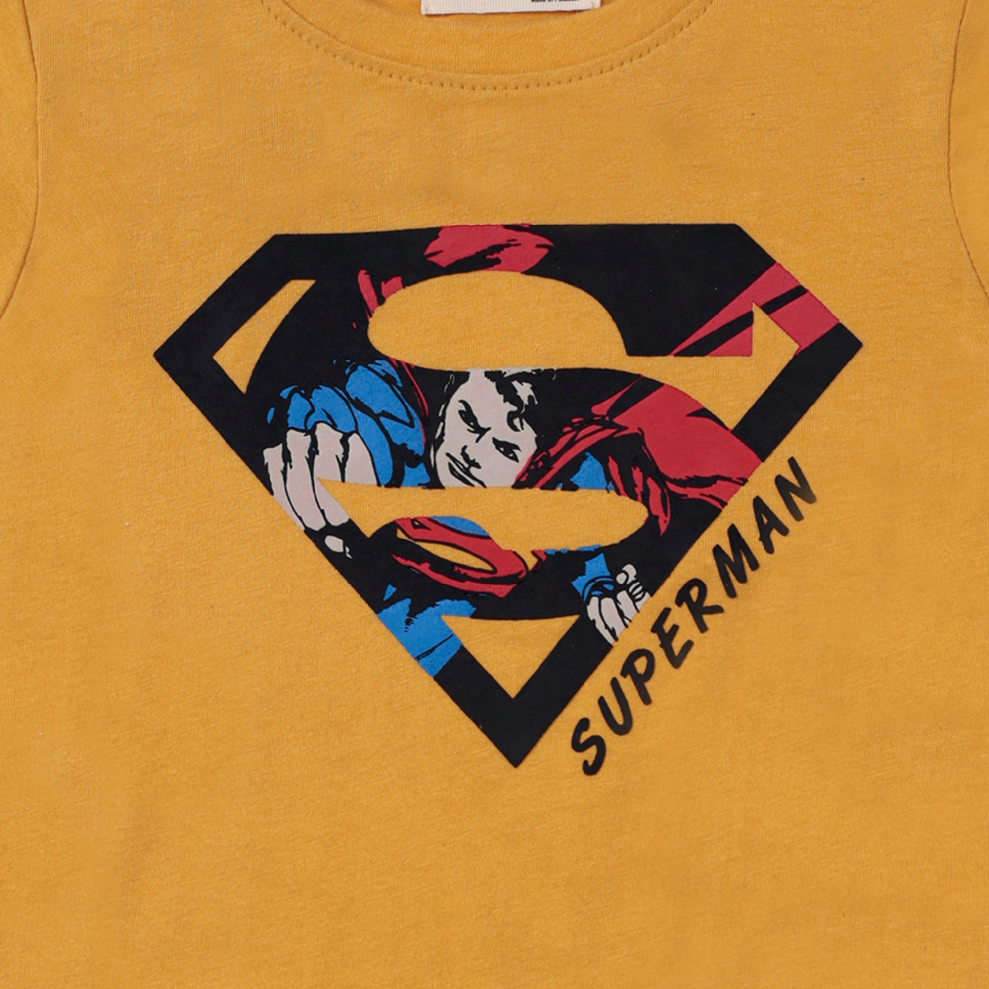 Mustard Superman Graphic T-Shirt