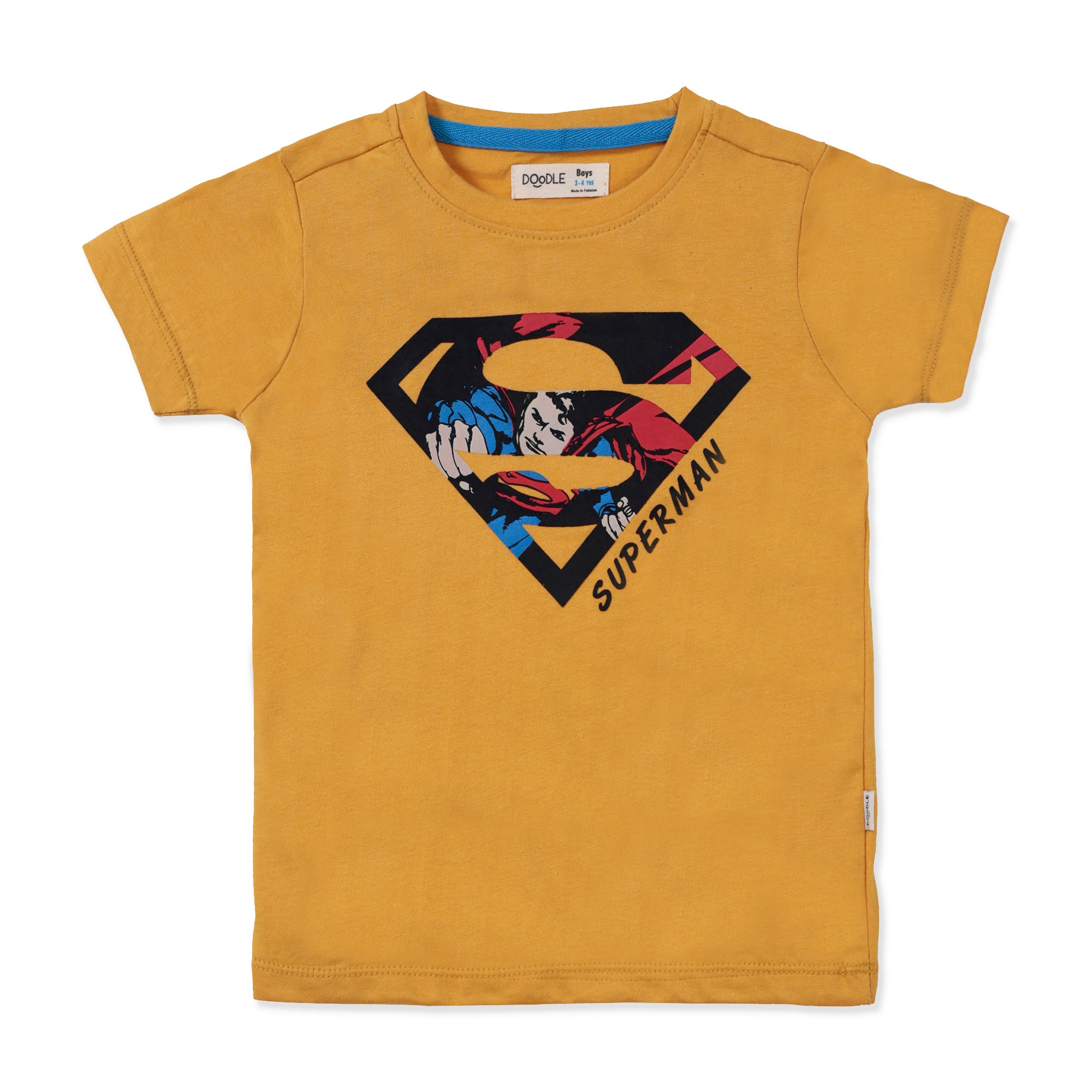 Mustard Superman Graphic T-Shirt