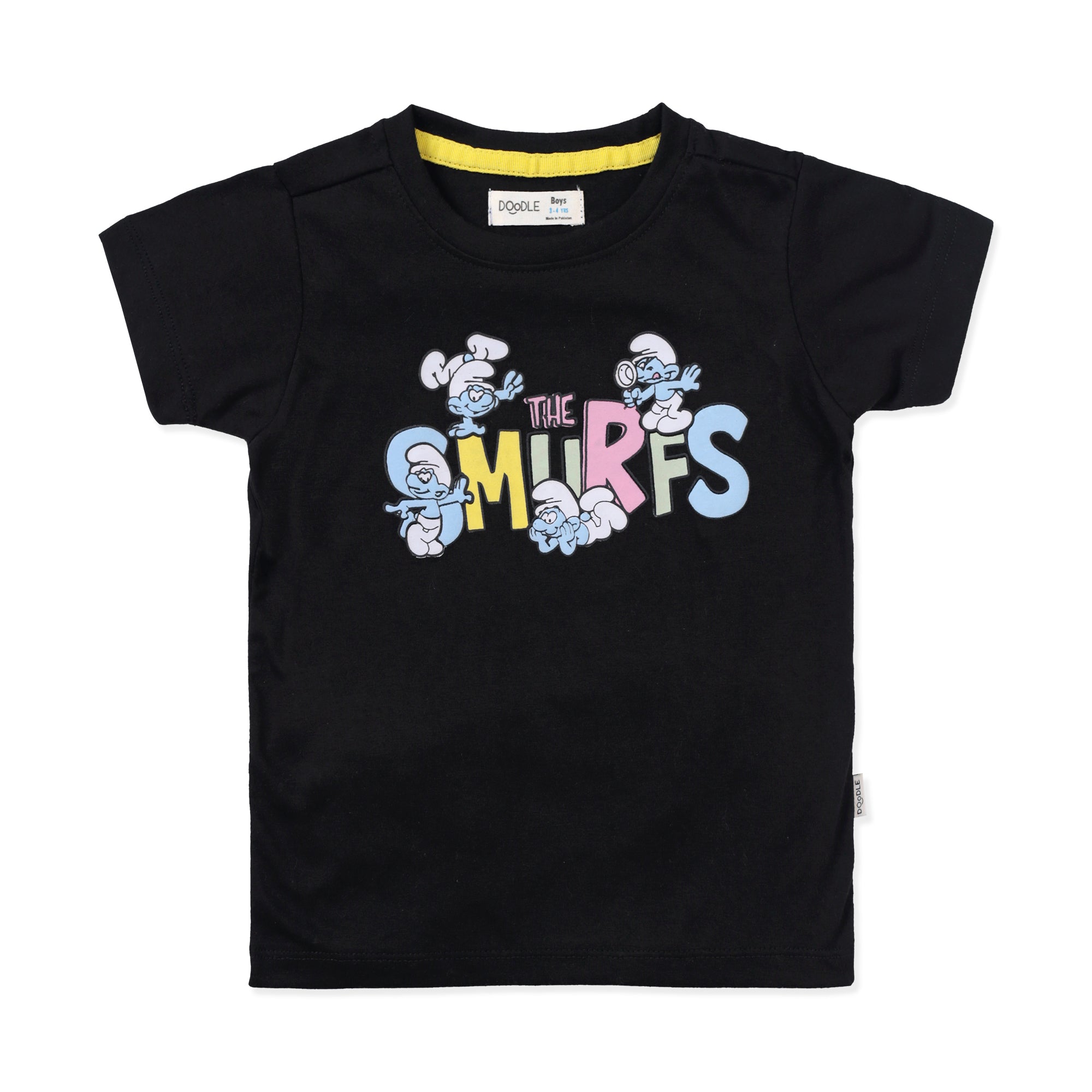 Black Smurfs Graphics T-Shirt