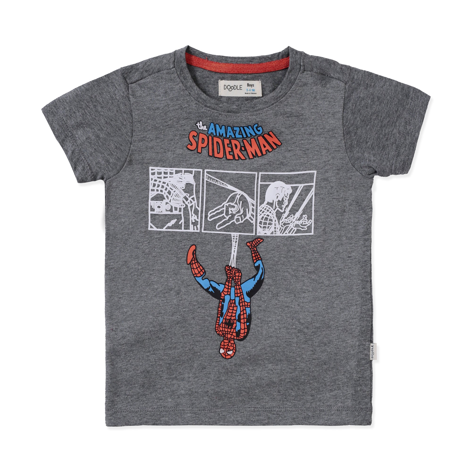 Grey Spiderman Graphic T-Shirt