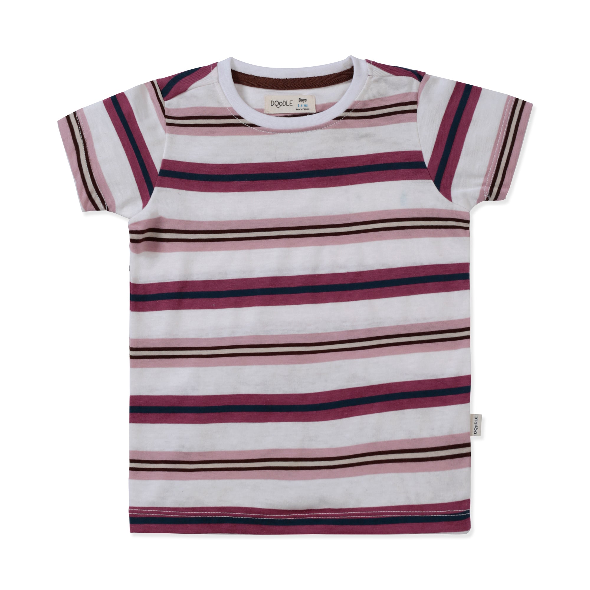 White/Red/Grey Stripped T-Shirt