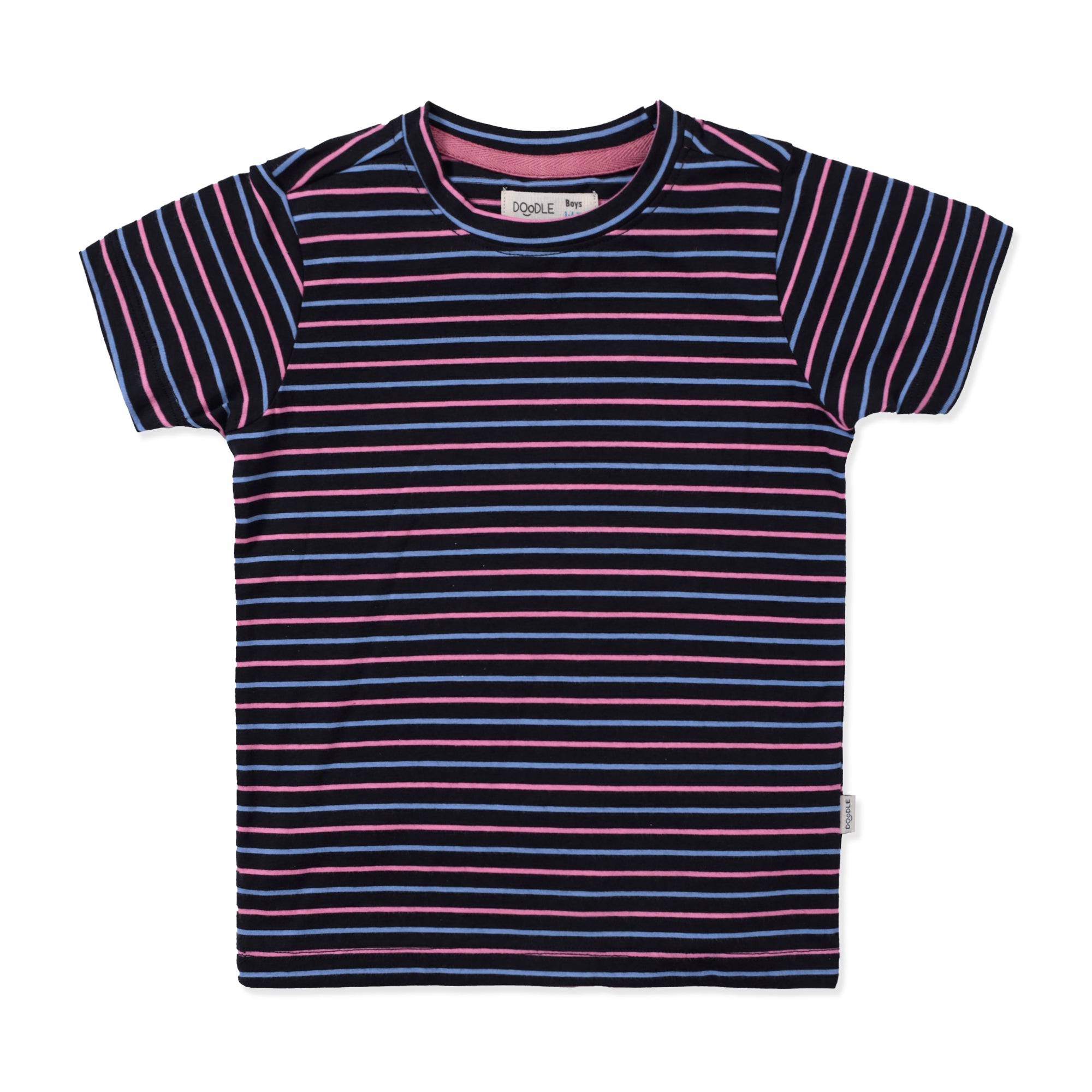 Navy With Red Stripped T-Shirt
