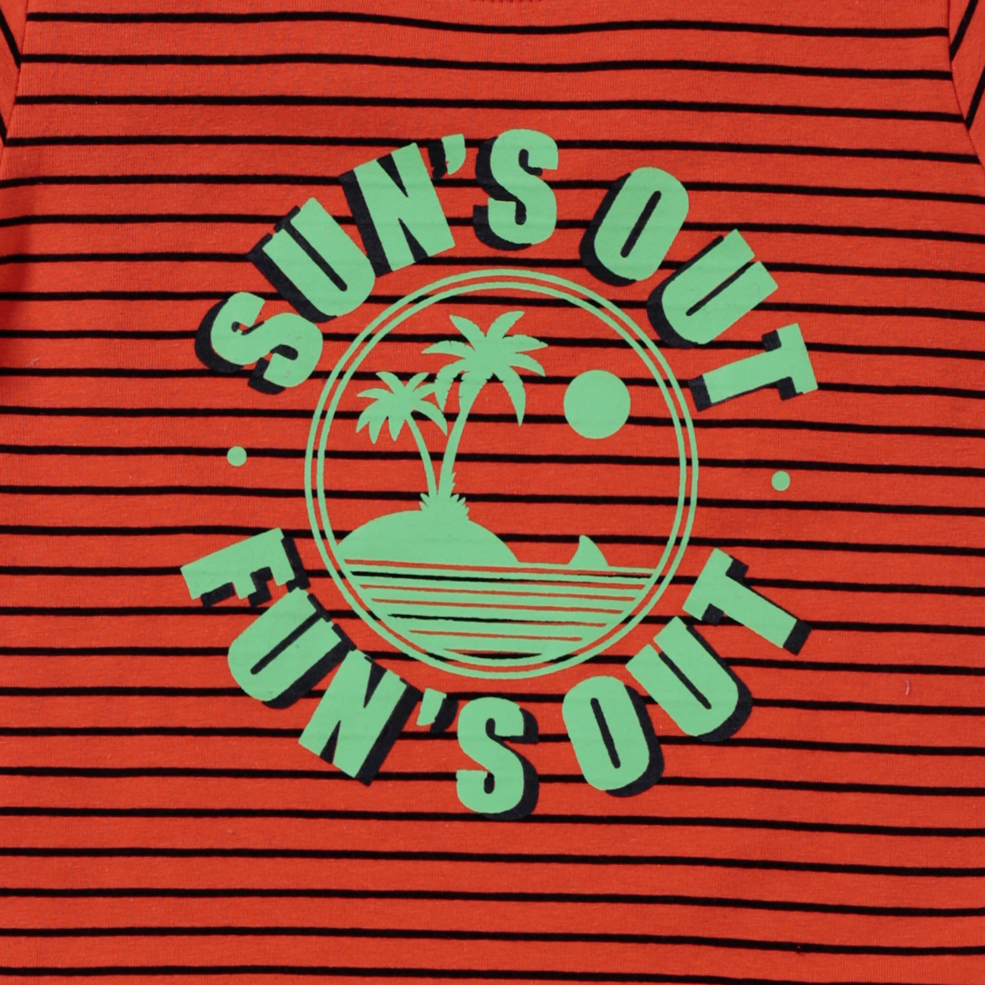 Orange "Sun'S Out, Fun'S Out" T-Shirt