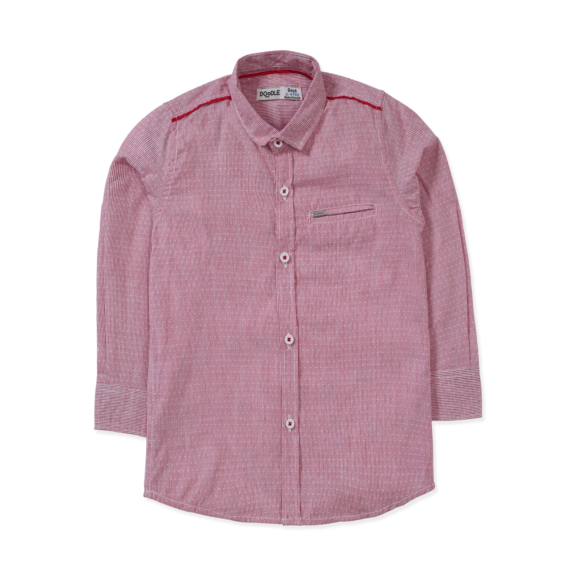 Red Basic Casual Shirt