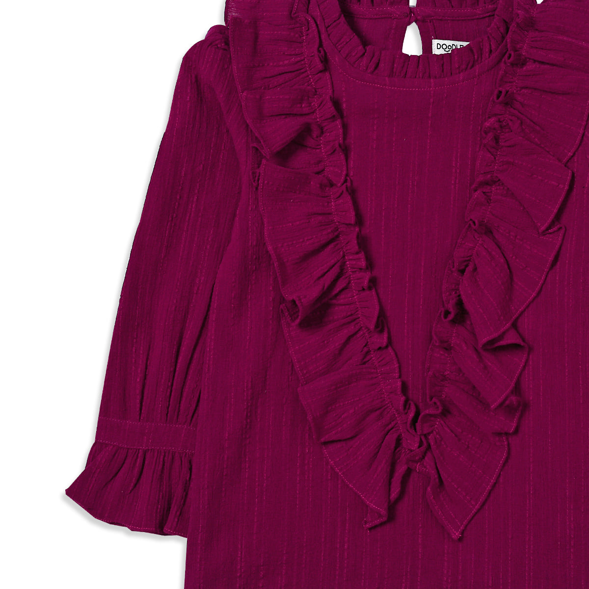 Maroon Frilled Frock