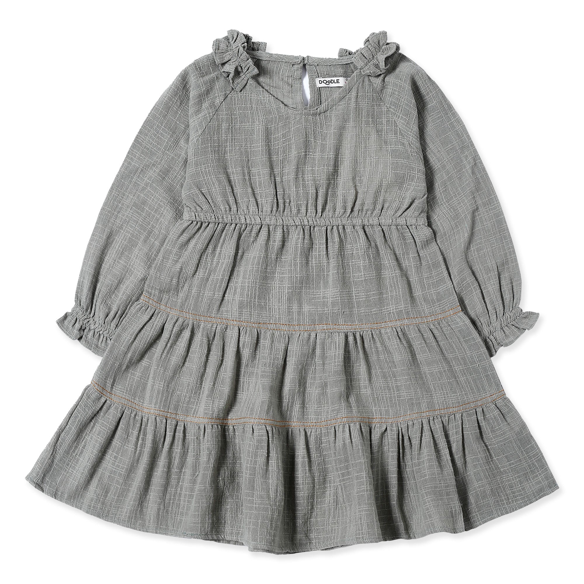 Grey Frilled Pannel Top