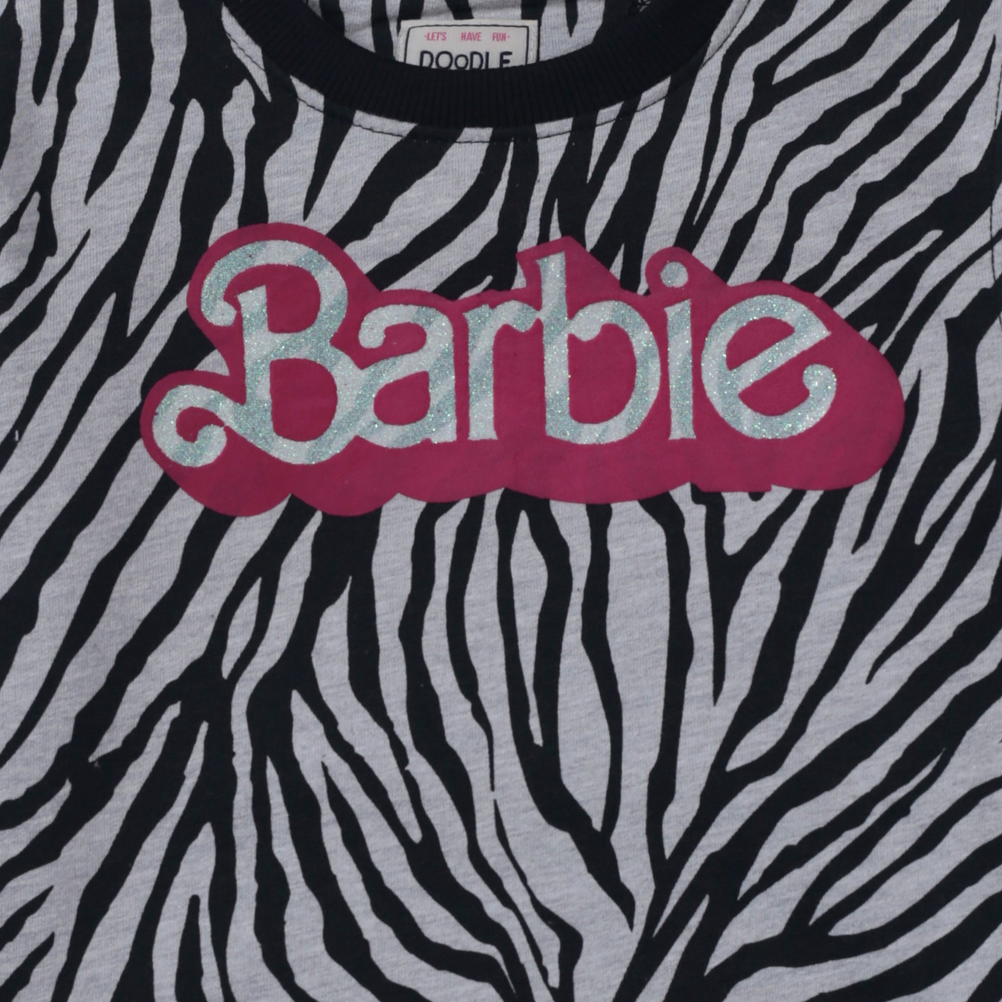 Barbie Graphic Black & White Printed Sweatshirt