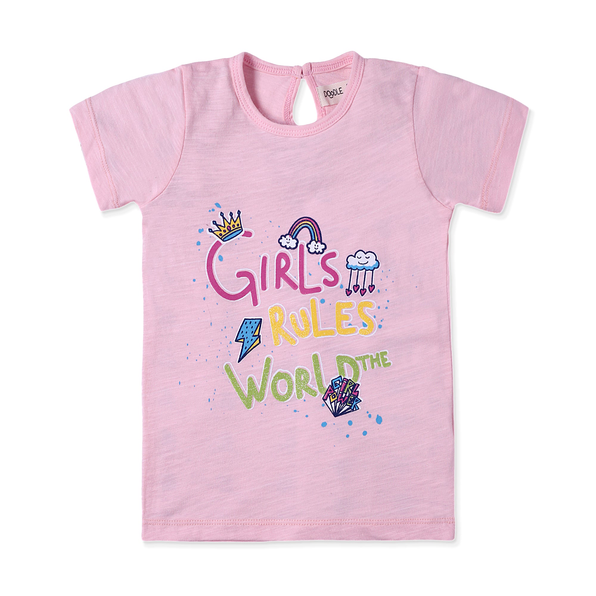 GIRLS GIRLS RULES GRAPHIC TEE-004896-BPK