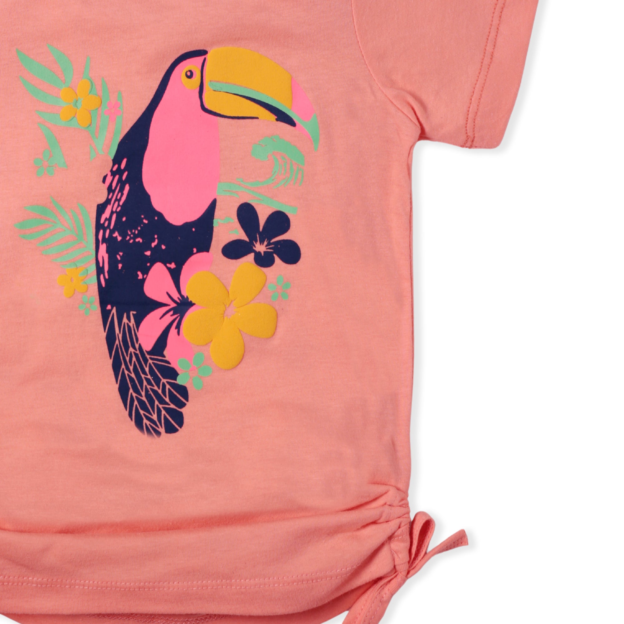 GIRLS PARROT GRAPHIC TEE-004899-PCH