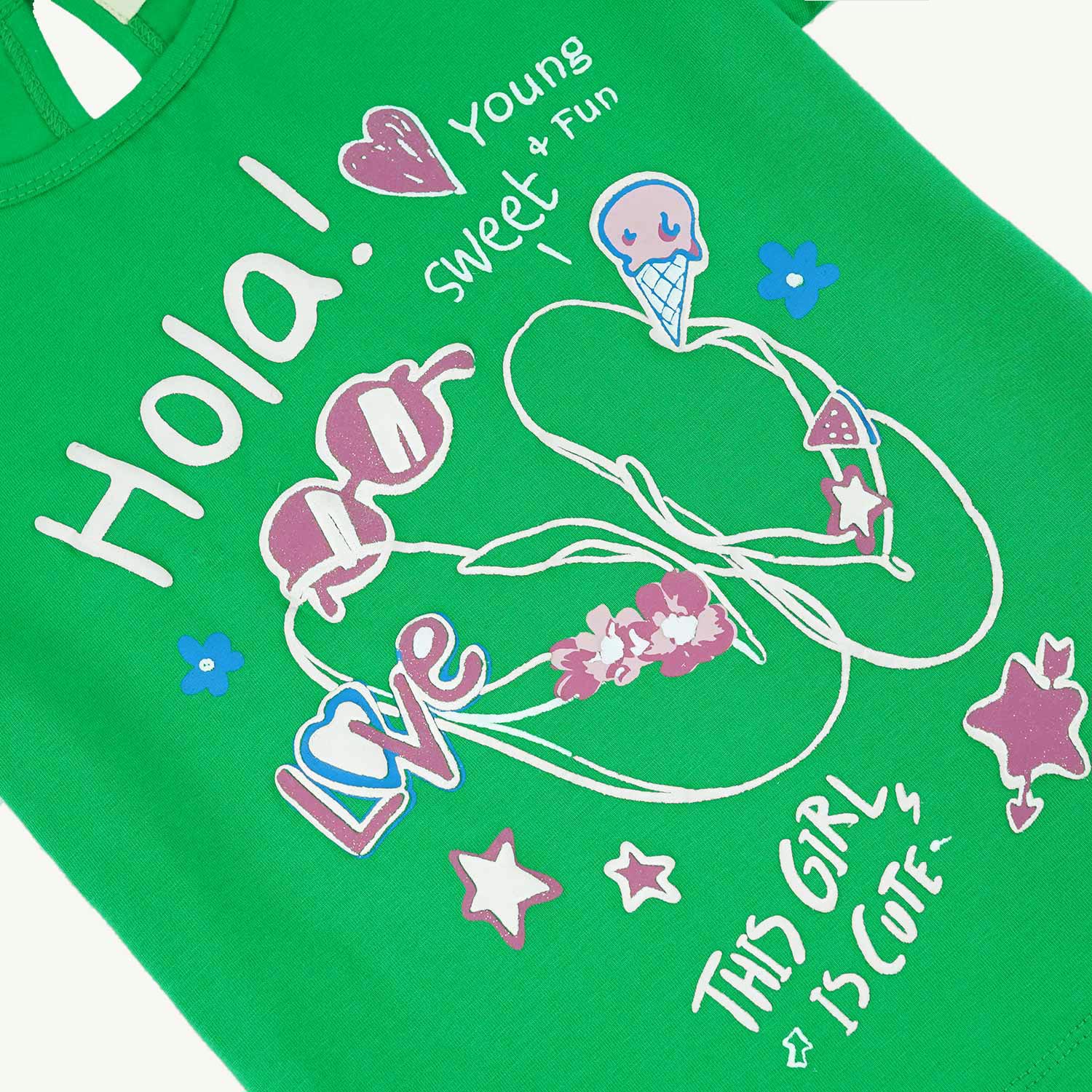 Green Hola Graphic Tees