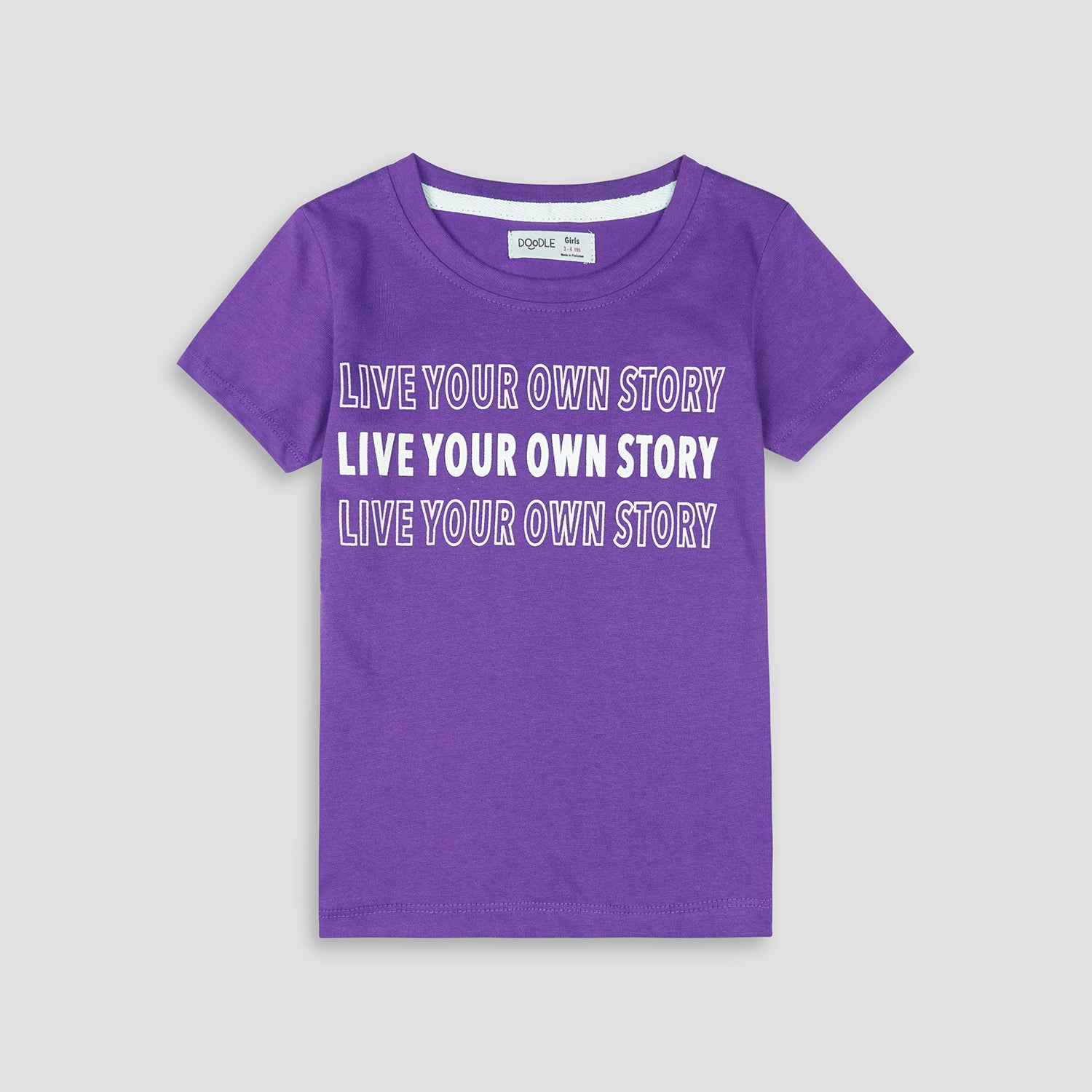 Girls Purple Graphic Tee