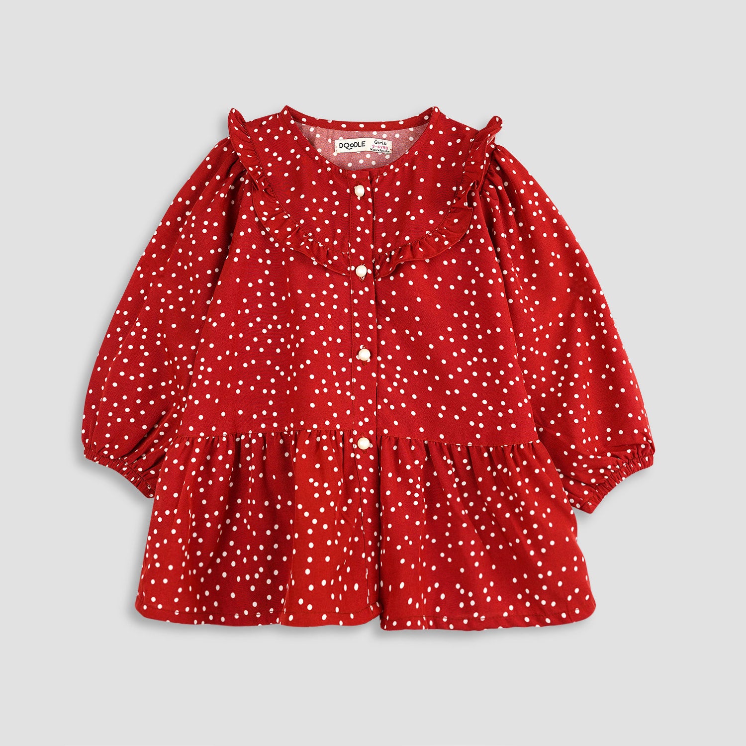 GIRLS POLKA DOTED TUNIC-004973-MPK