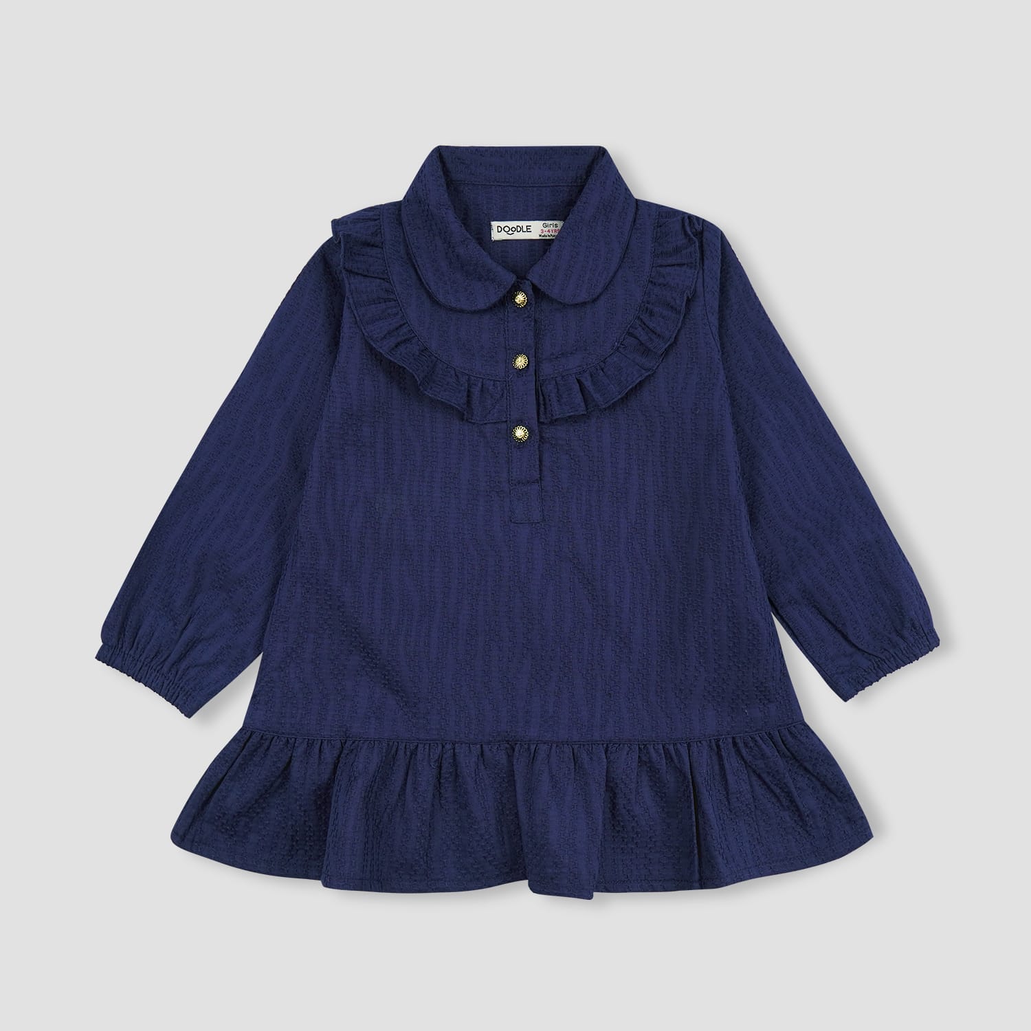 Girls Navy Tunic Top