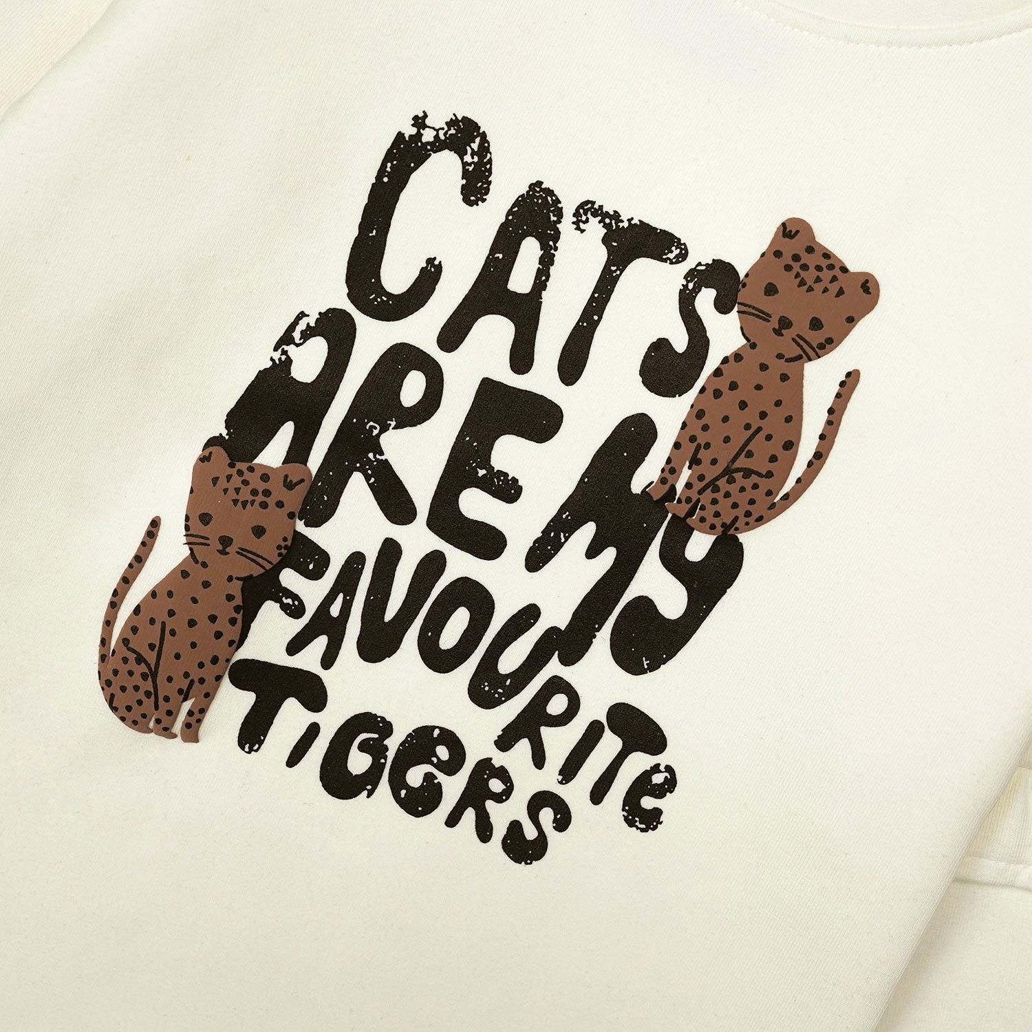 GIRLS CAT TIGER GRAPHIC TEE-004985-WHT