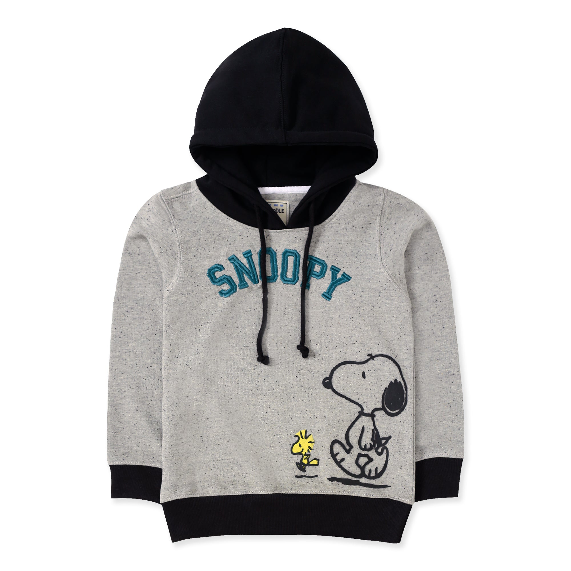 Grey Snoopy Font Graphic Hoodie