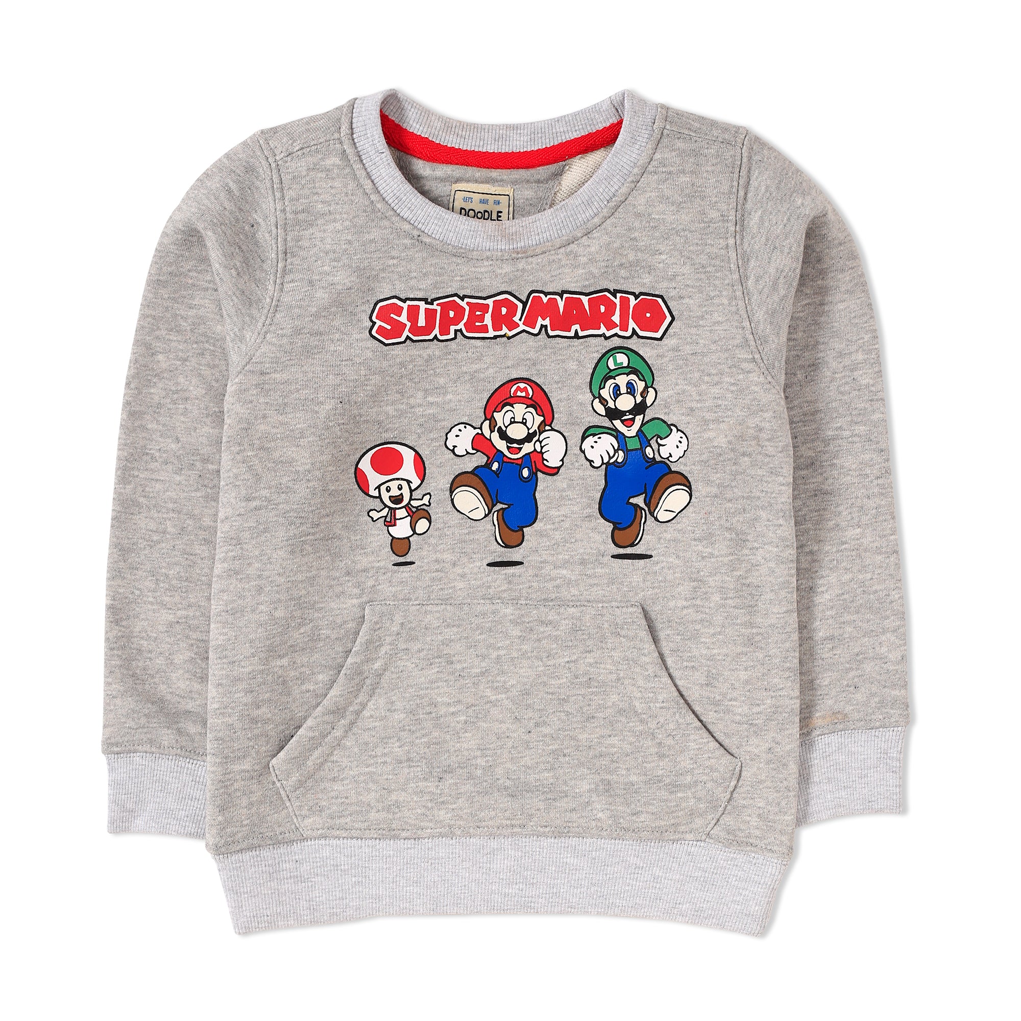 Grey Boy's Mario Graphic Sweatshirt
