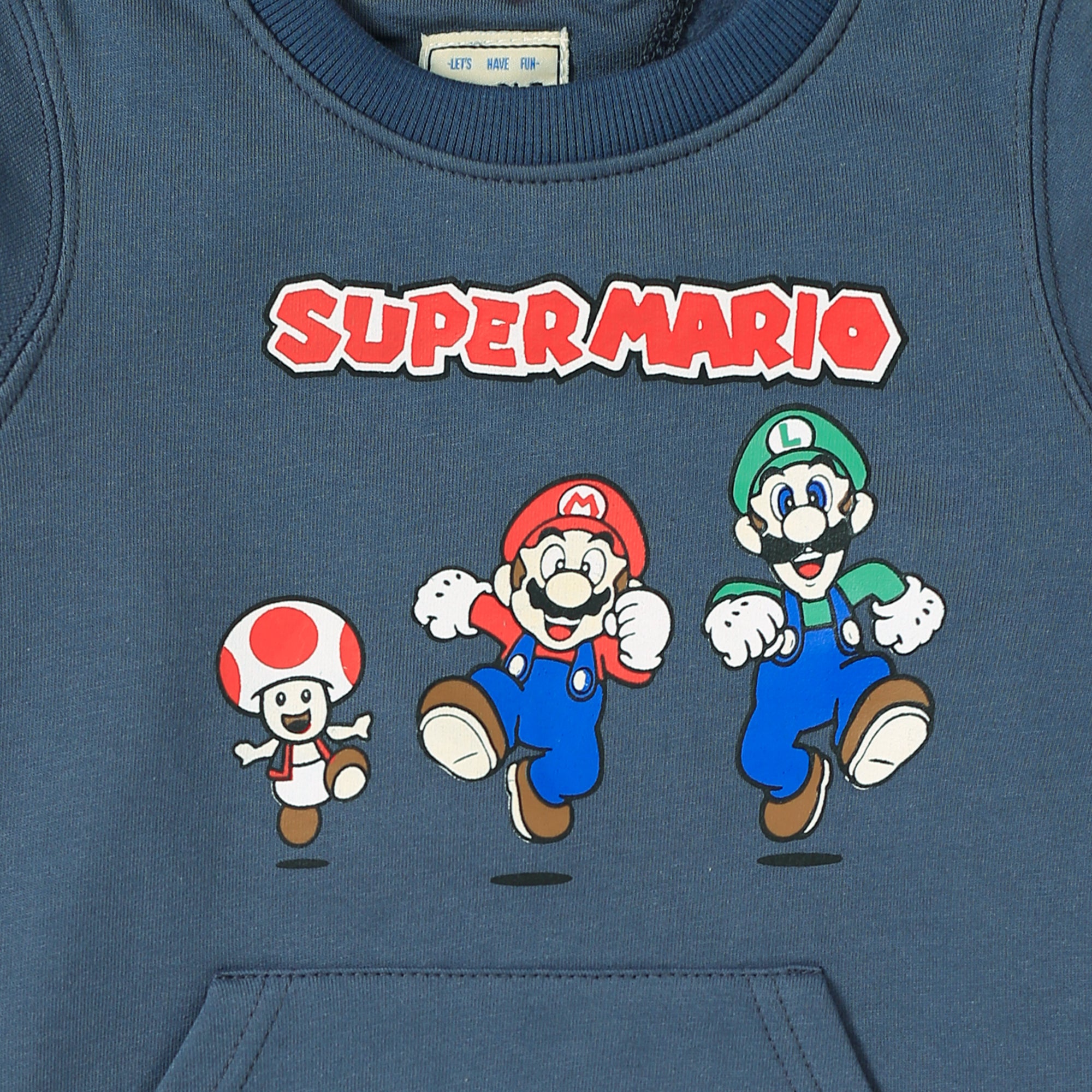Blue Mario Graphic Sweatshirt