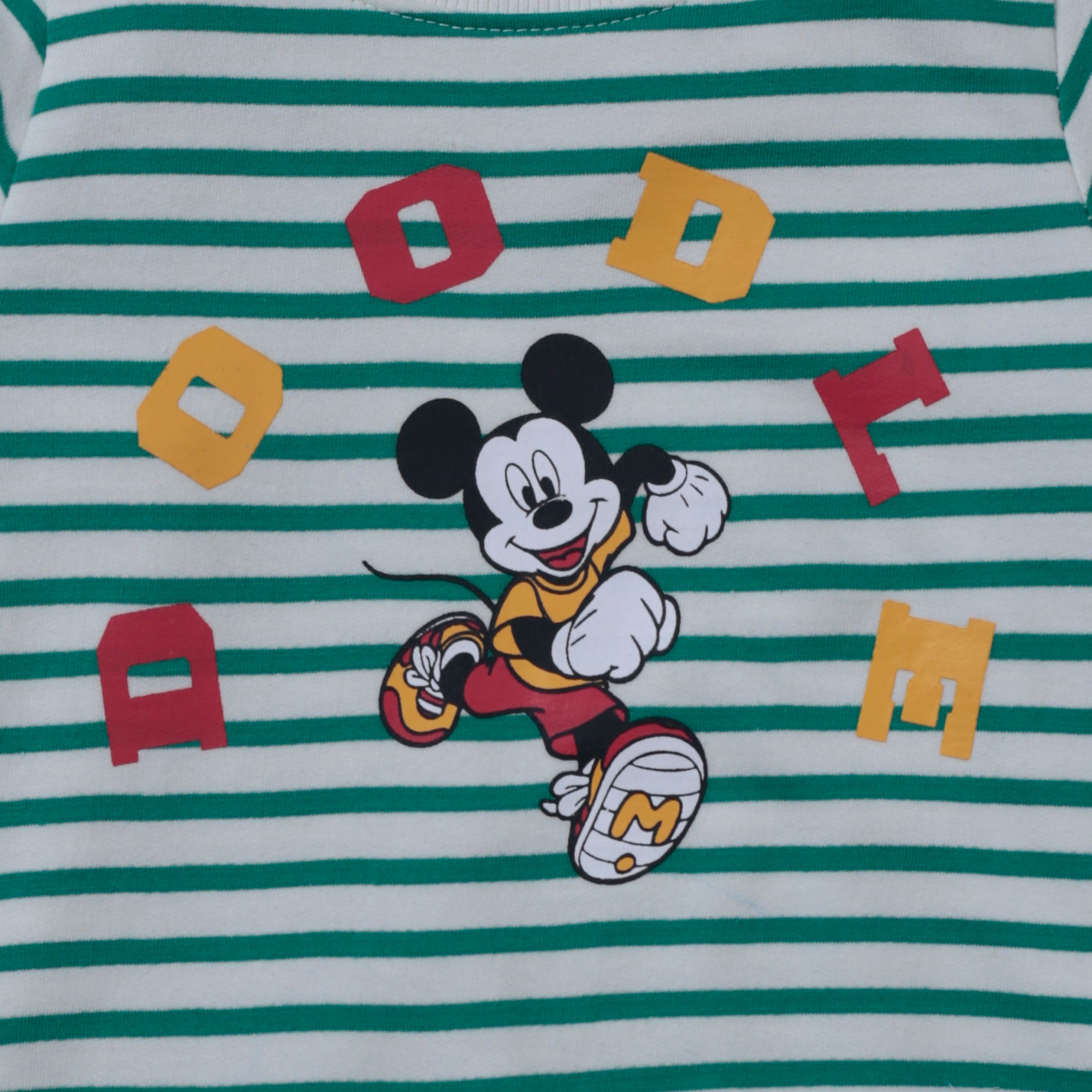 Green/White Mickey Mouse Graphic Sweatshirt