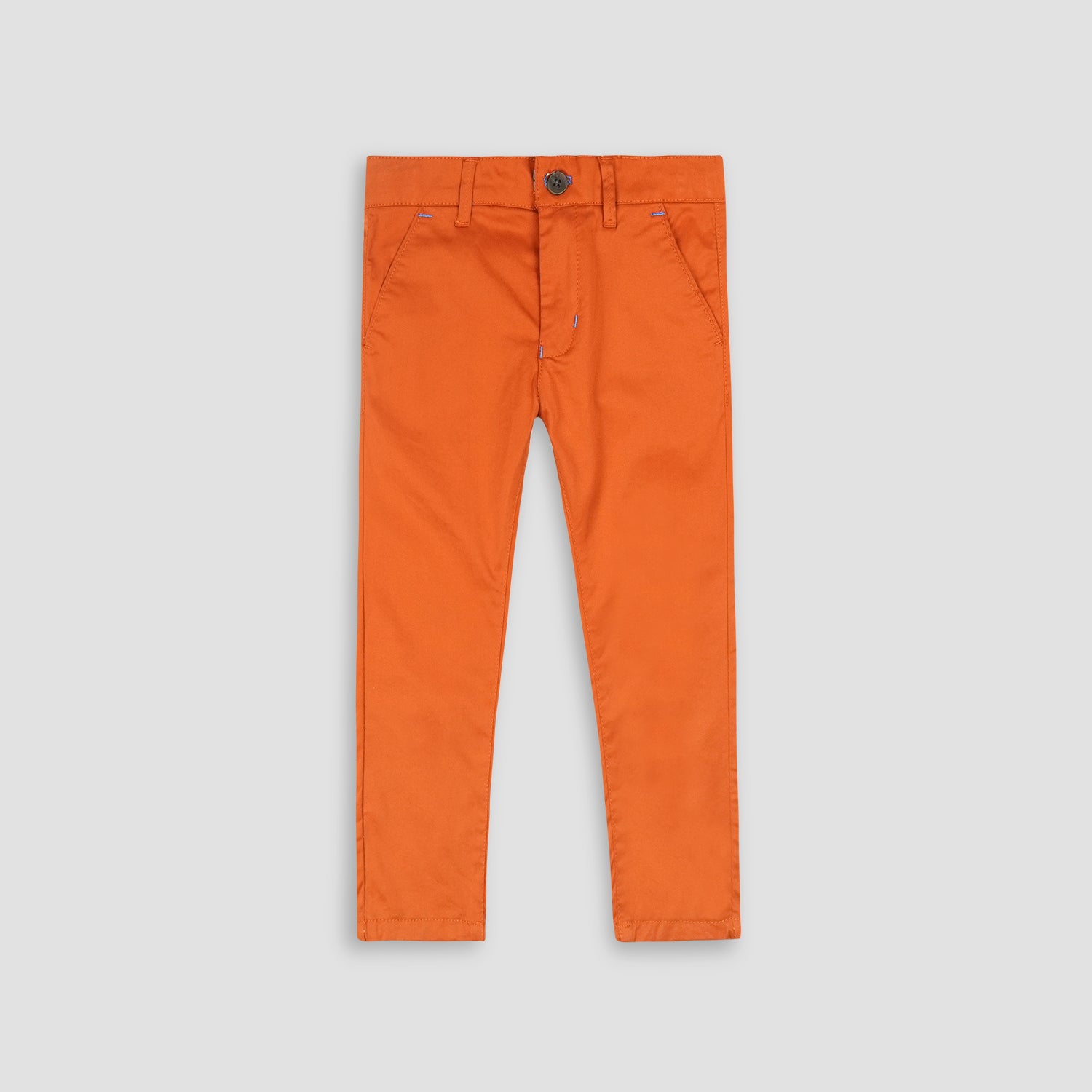 Boys Orange Cotton Pent