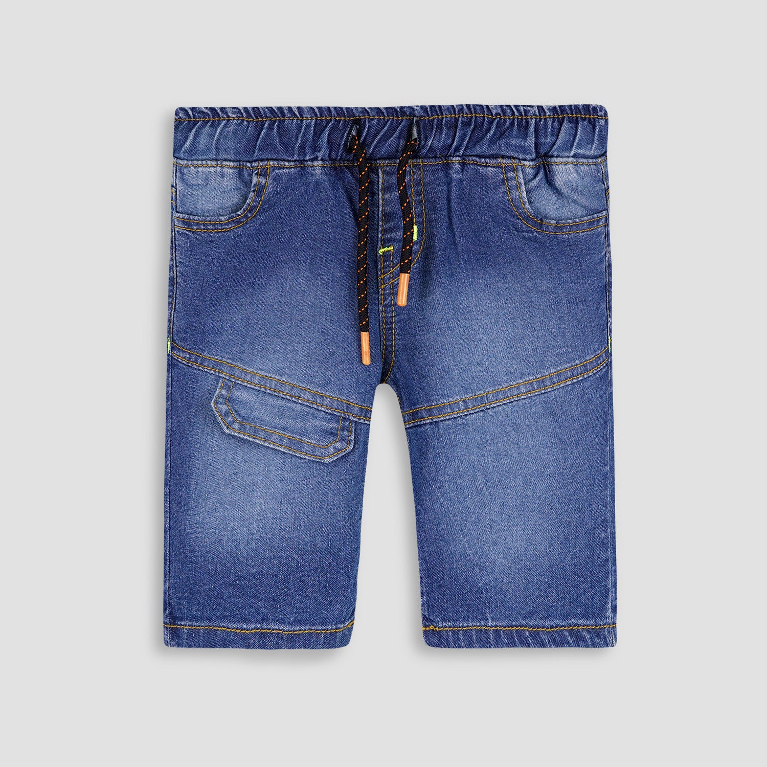 Navy Denim Flop Pocket Short