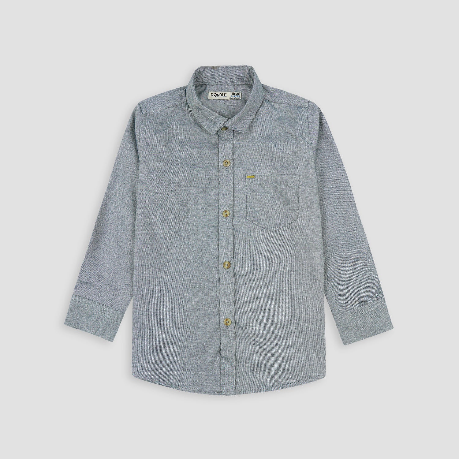 Boys Basic Plan Casual Shirt