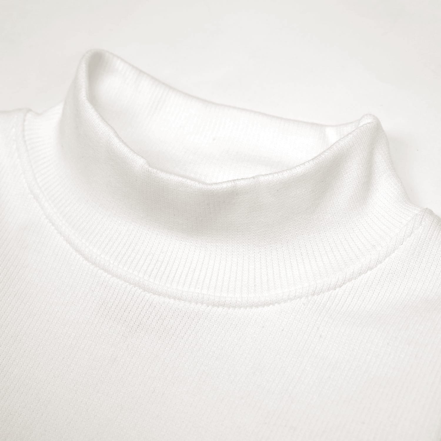 Boys White Mock Neck