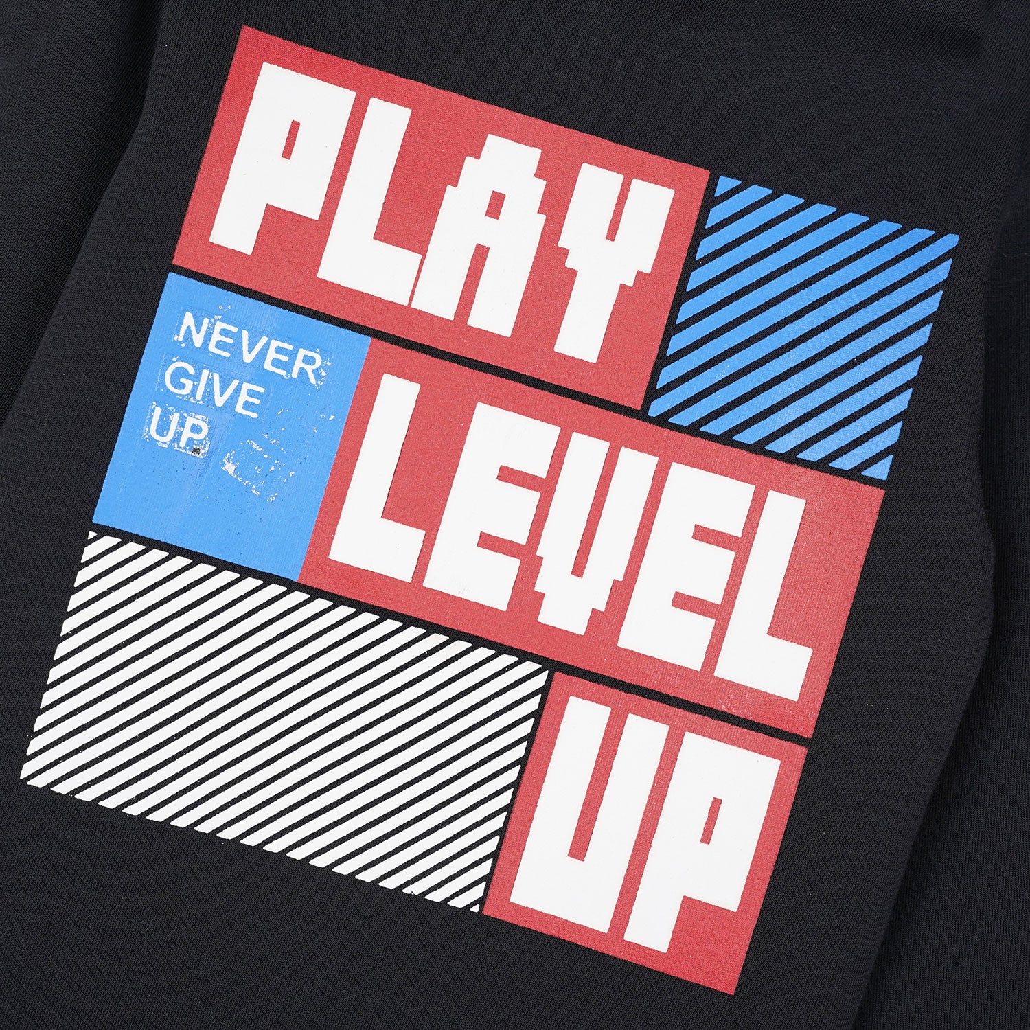 Boys Levelup Front Back Graphic Tee-005224-Blk