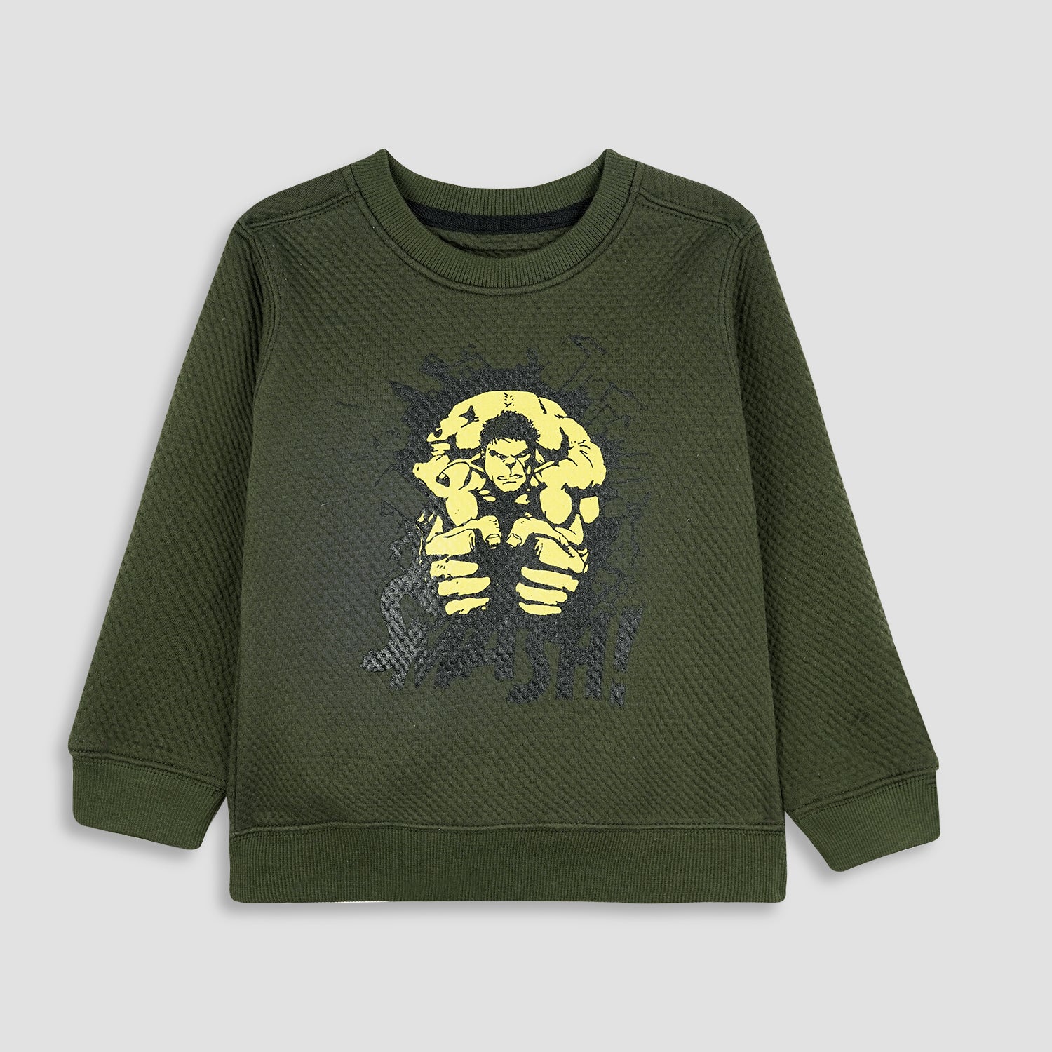 Boys Hulk Smash Graphic Sweat Shirt-005226-Ogr