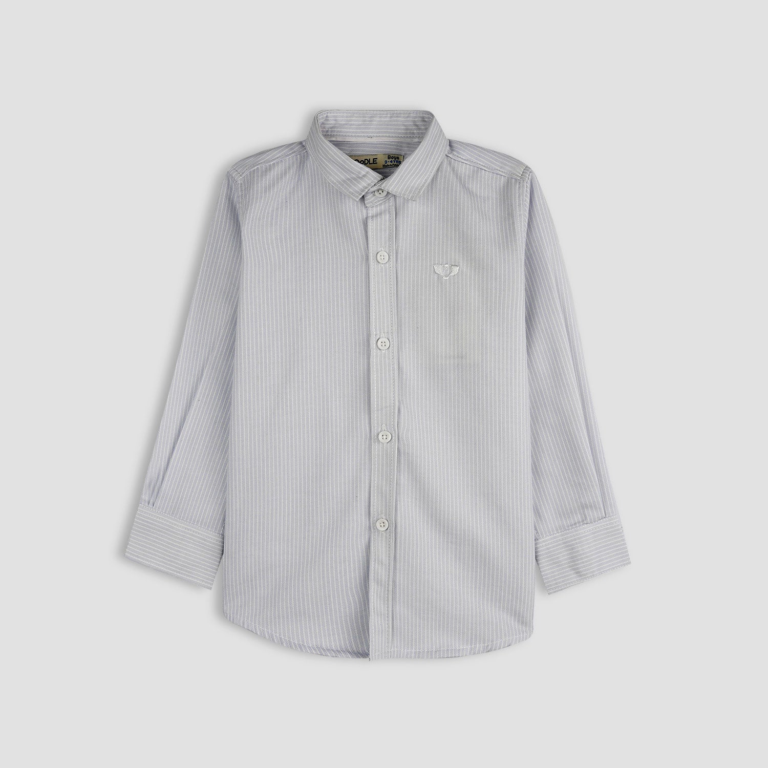 BOYS YARN DYED LOGO EMB SHIRT-005246-YSW