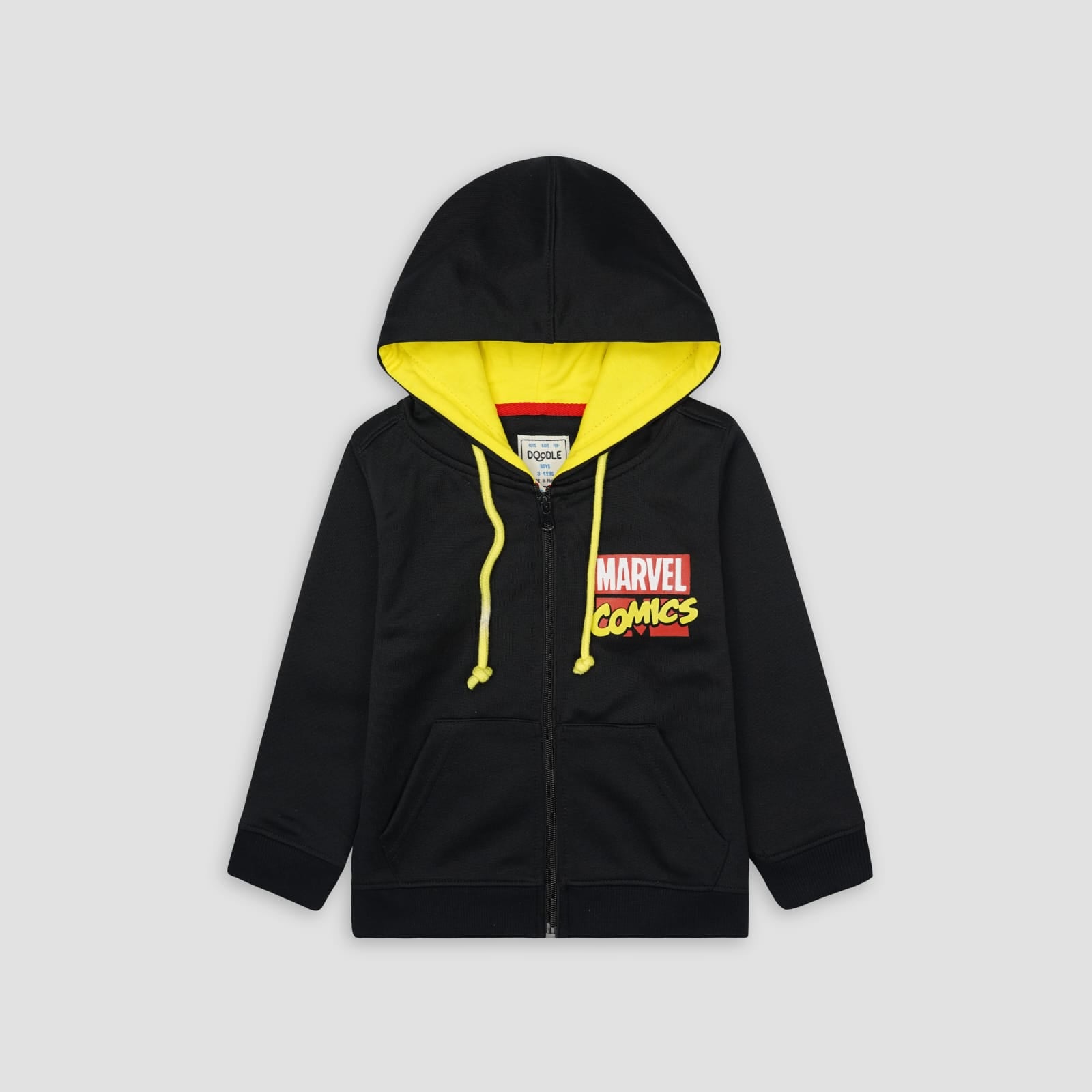 BOYS MARVEL GRAPHIC CONTRACT ZIP-005268-BLK