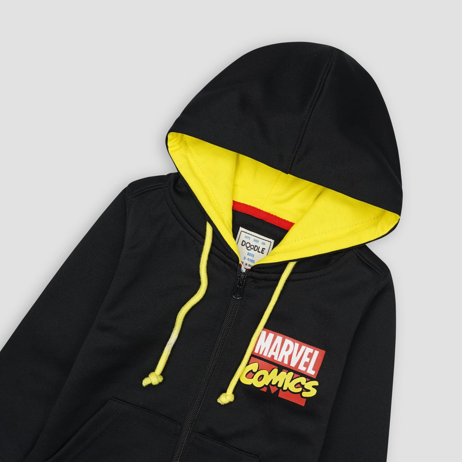 BOYS MARVEL GRAPHIC CONTRACT ZIP-005268-BLK