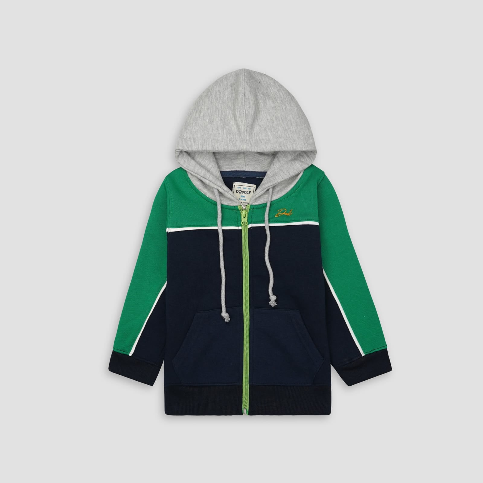 BOYS CONTRACT PANNEL ZIPPER LOGO EMB-005269-NVG