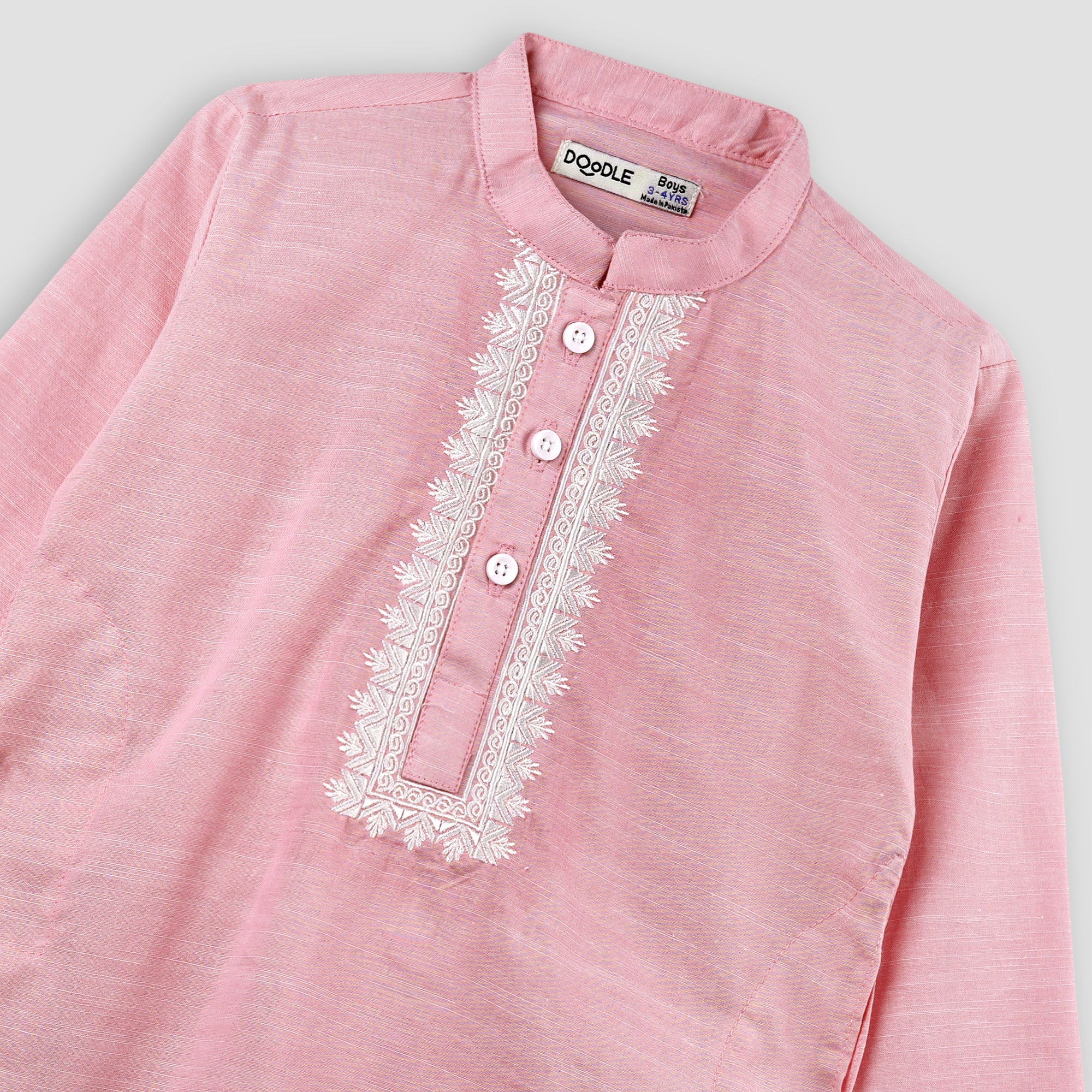 SELF TEXTURED EMB KURTA-005339-TPK