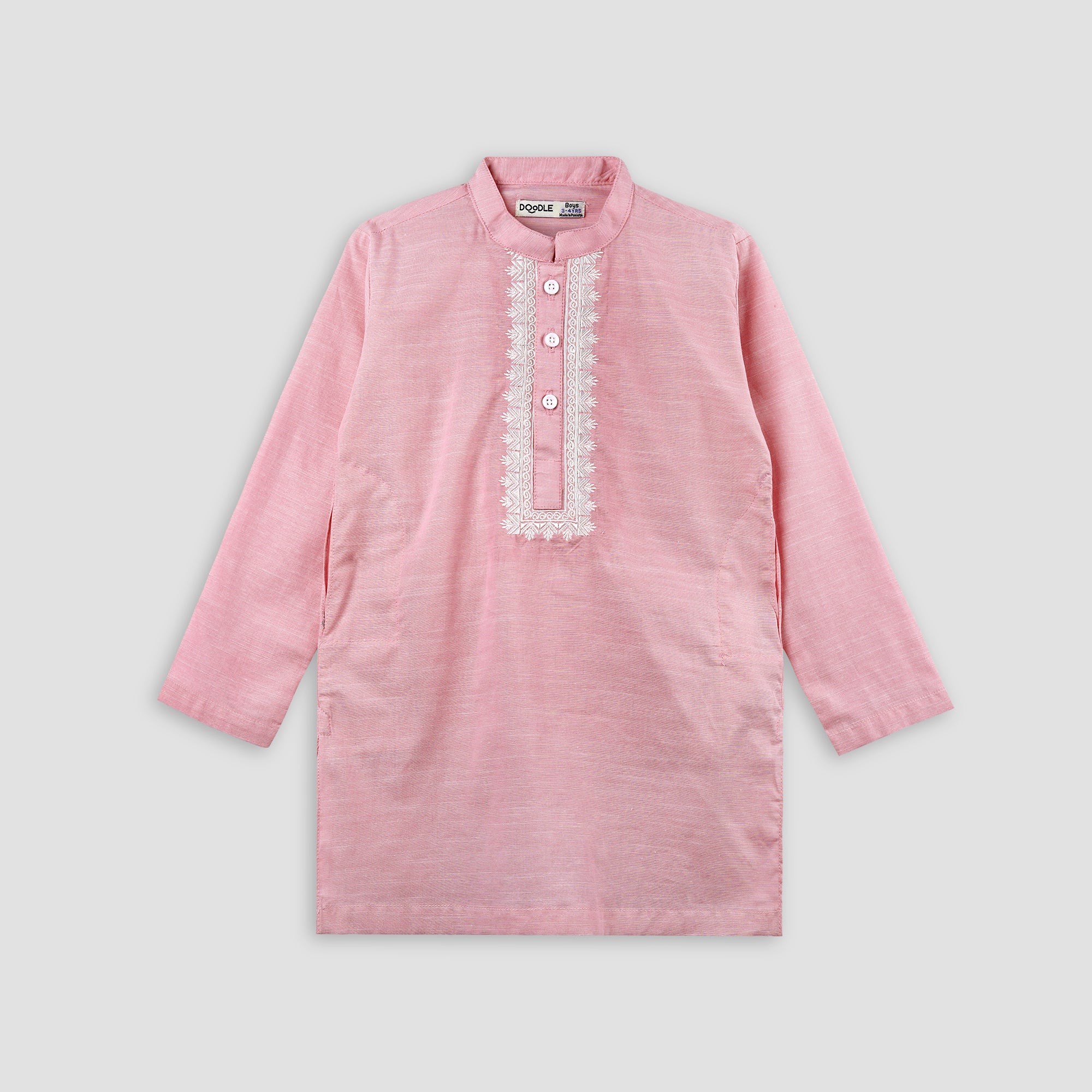 SELF TEXTURED EMB KURTA-005339-TPK