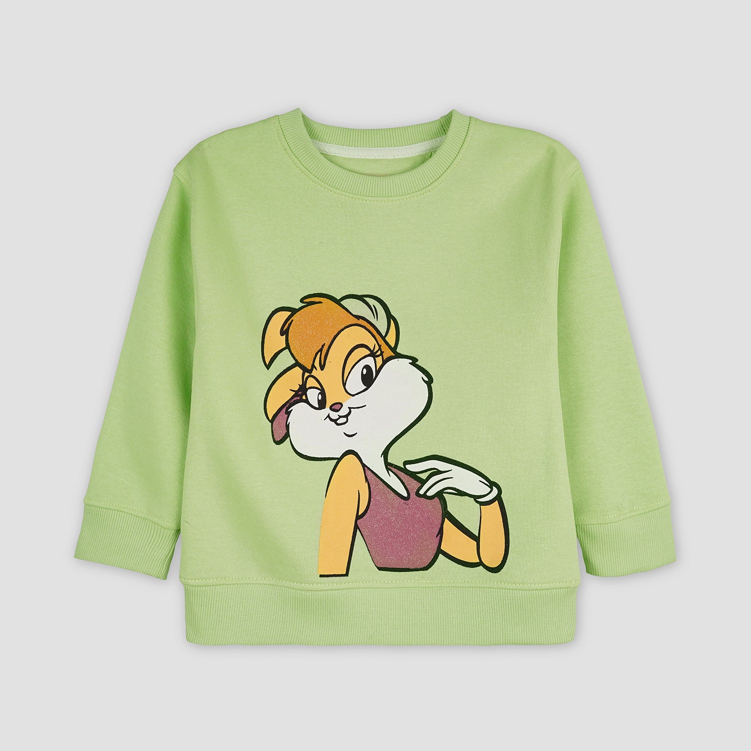 GIRLS LOONEY TUNES GRAPHIC SWEAT SHIRT-006007-GRN