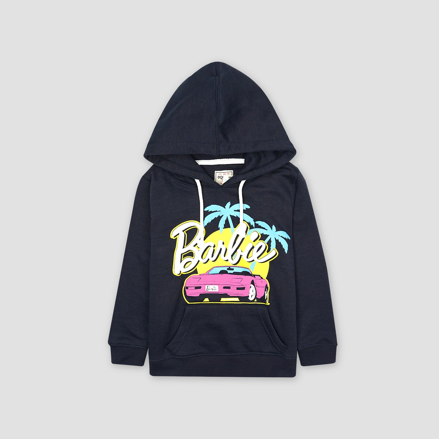 GIRLS BUTTERFLY GRAPHIC HOODIE-006008-NAV