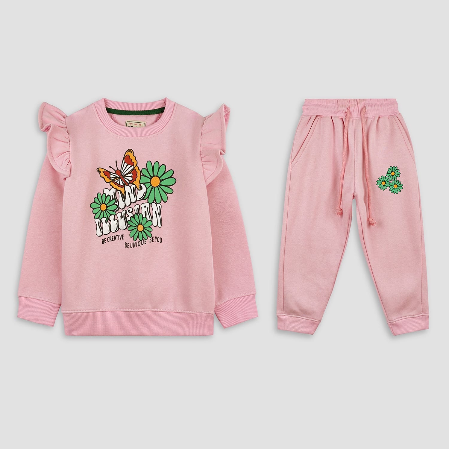 GIRLS TEES MIND ILLUSION GRAPHIC 2PC SET-006014-BPK