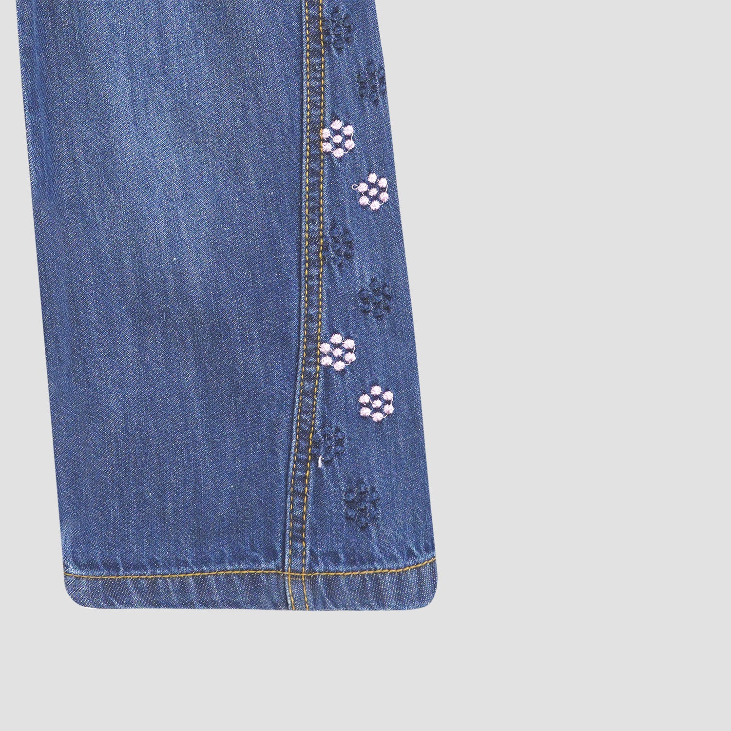 Girls Jeans Fashion Emb-006029-BLU