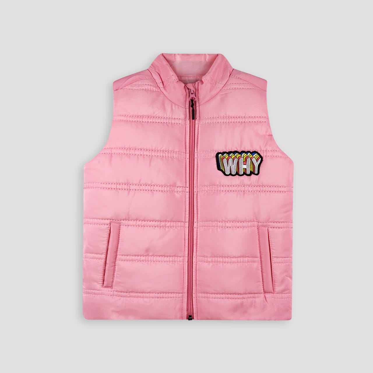 Light Pink Sleeveless Puffer Jacket