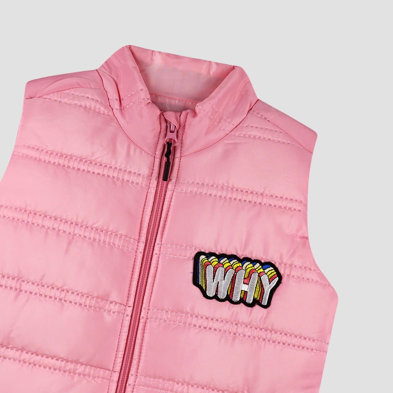 Light Pink Sleeveless Puffer Jacket