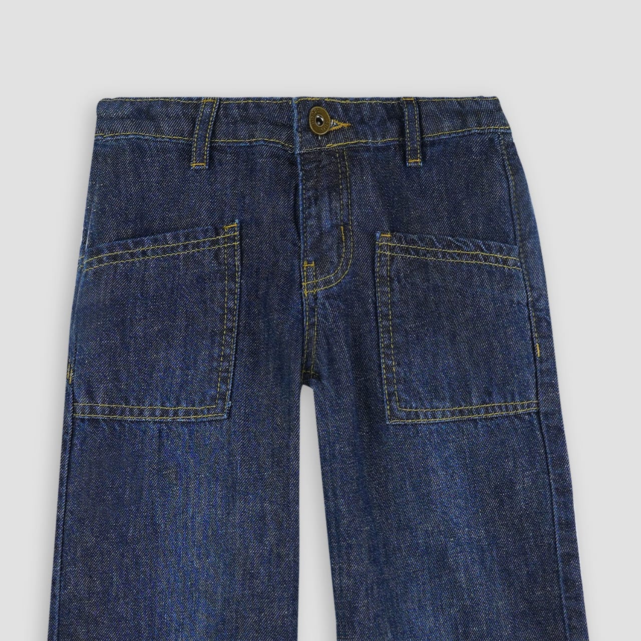 Girls Navy Bellbottom Jeans