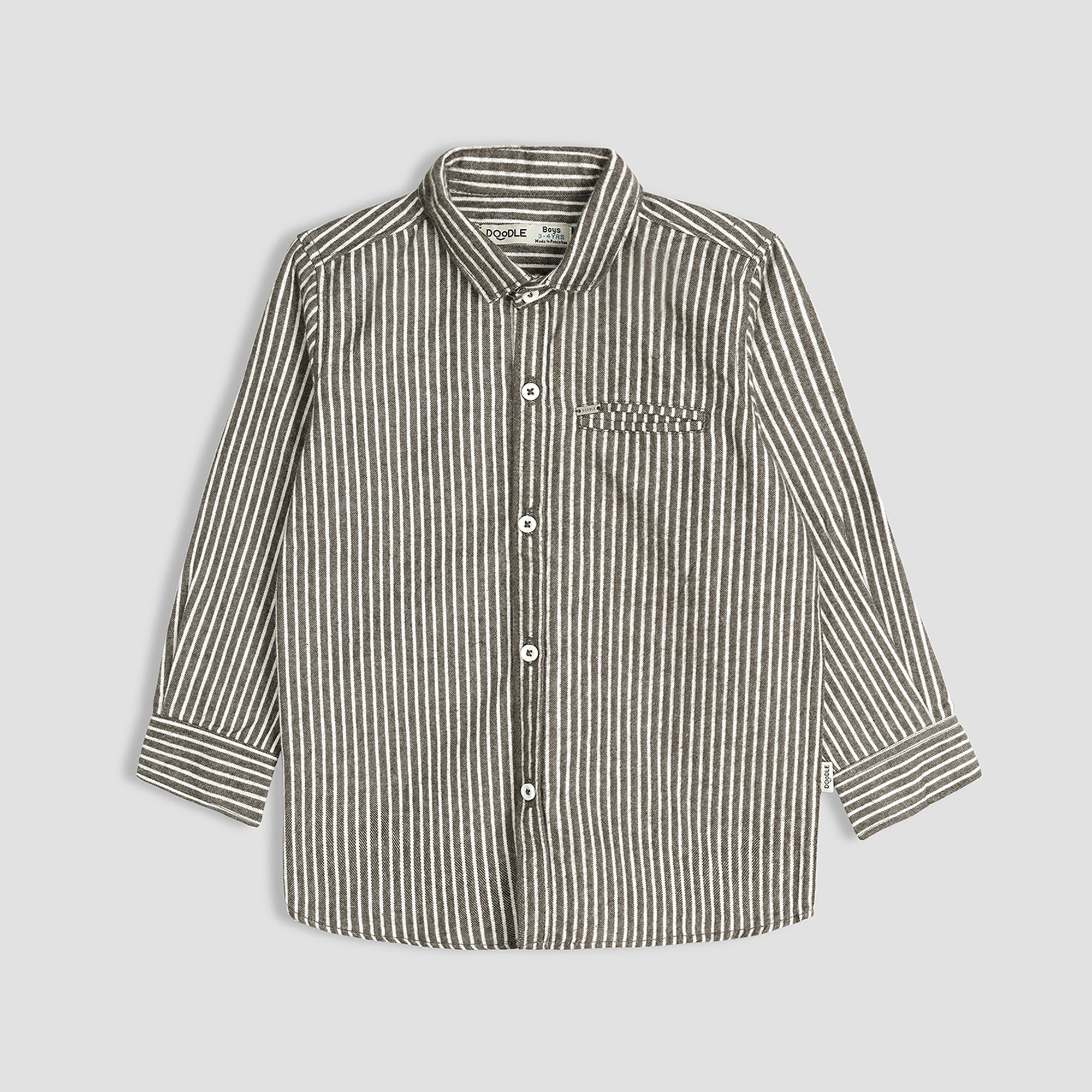 BONE POCKET STRIPER FLANNEL SHIRT