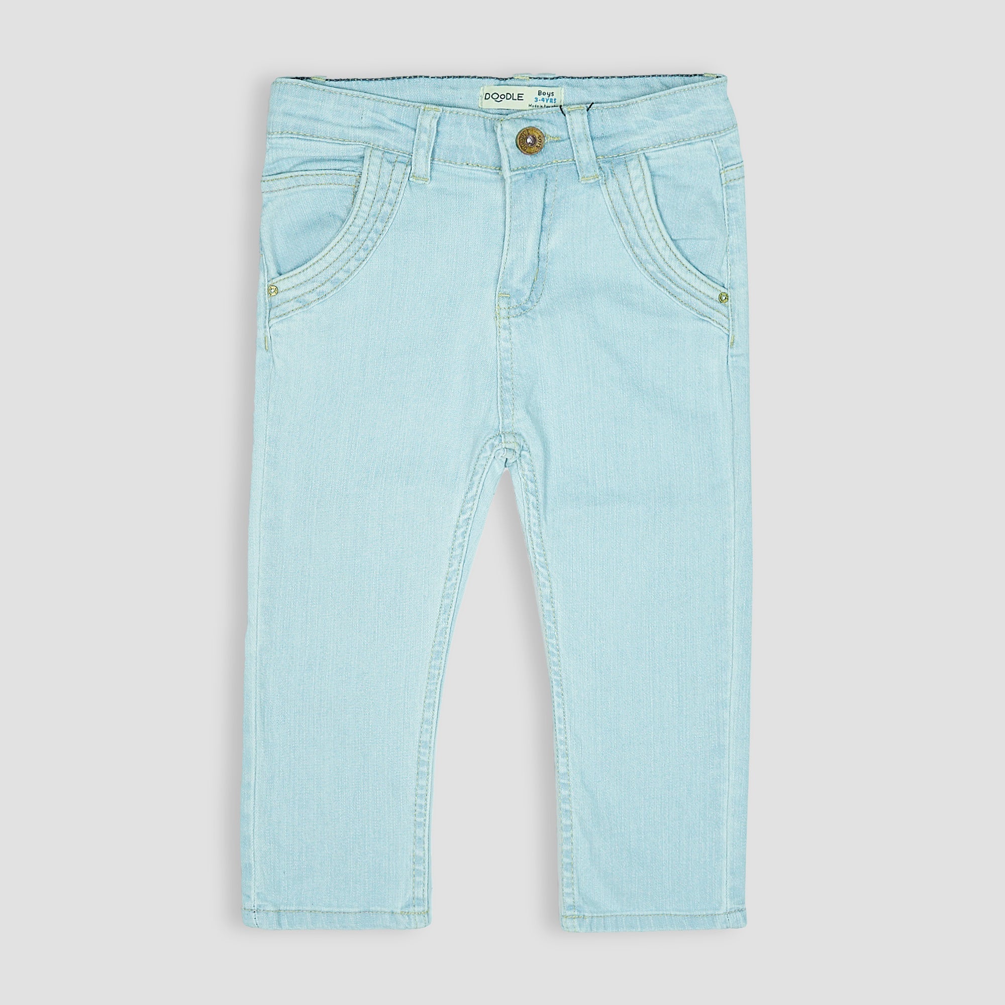 DBJ-03-FASHION POCKET STRAIGHT LEG JEANS