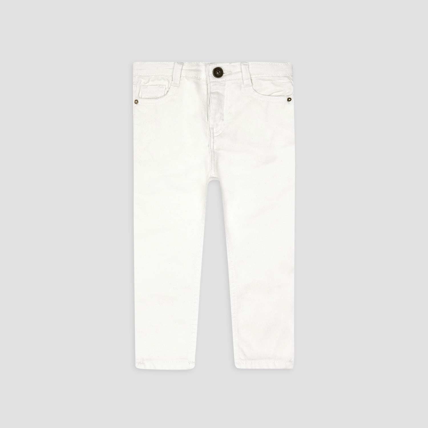 Boys White Basic Jeans