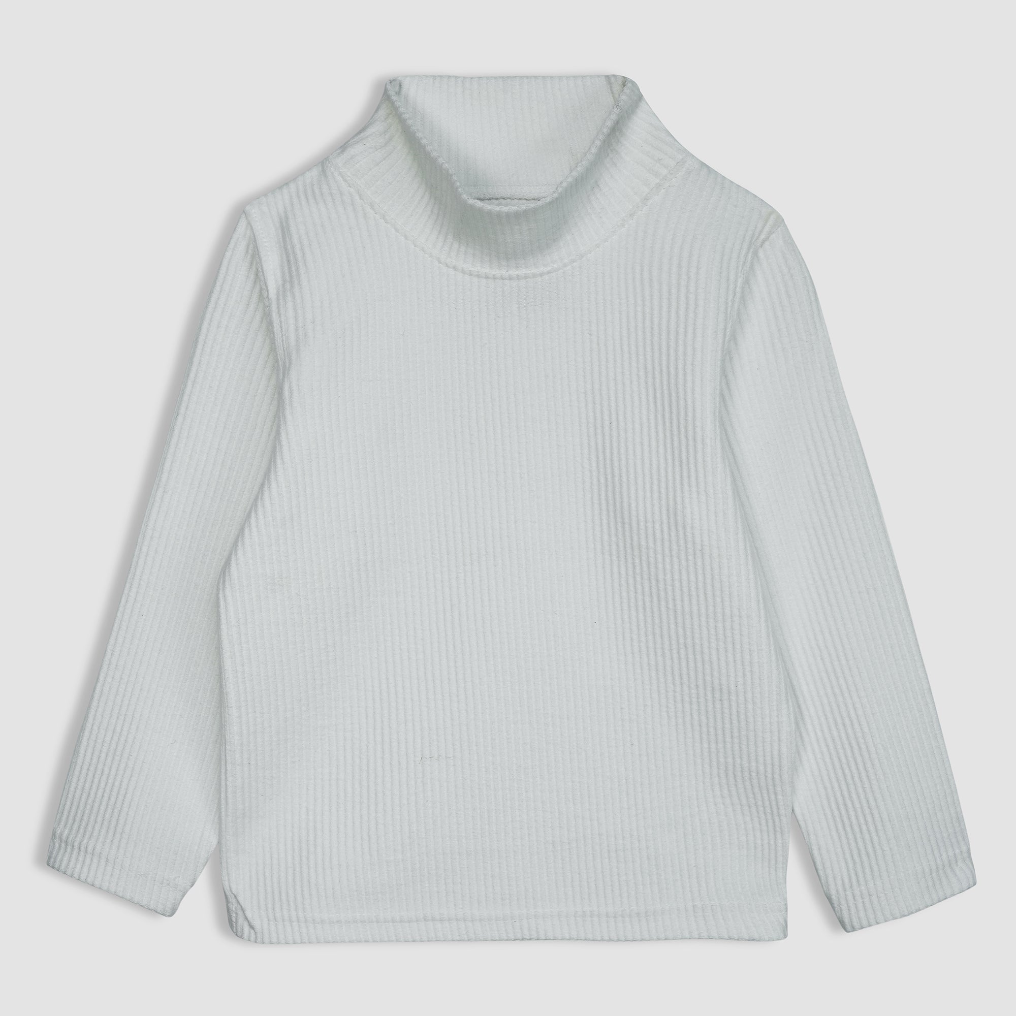 RIB KNIT MOCK NECK TEE