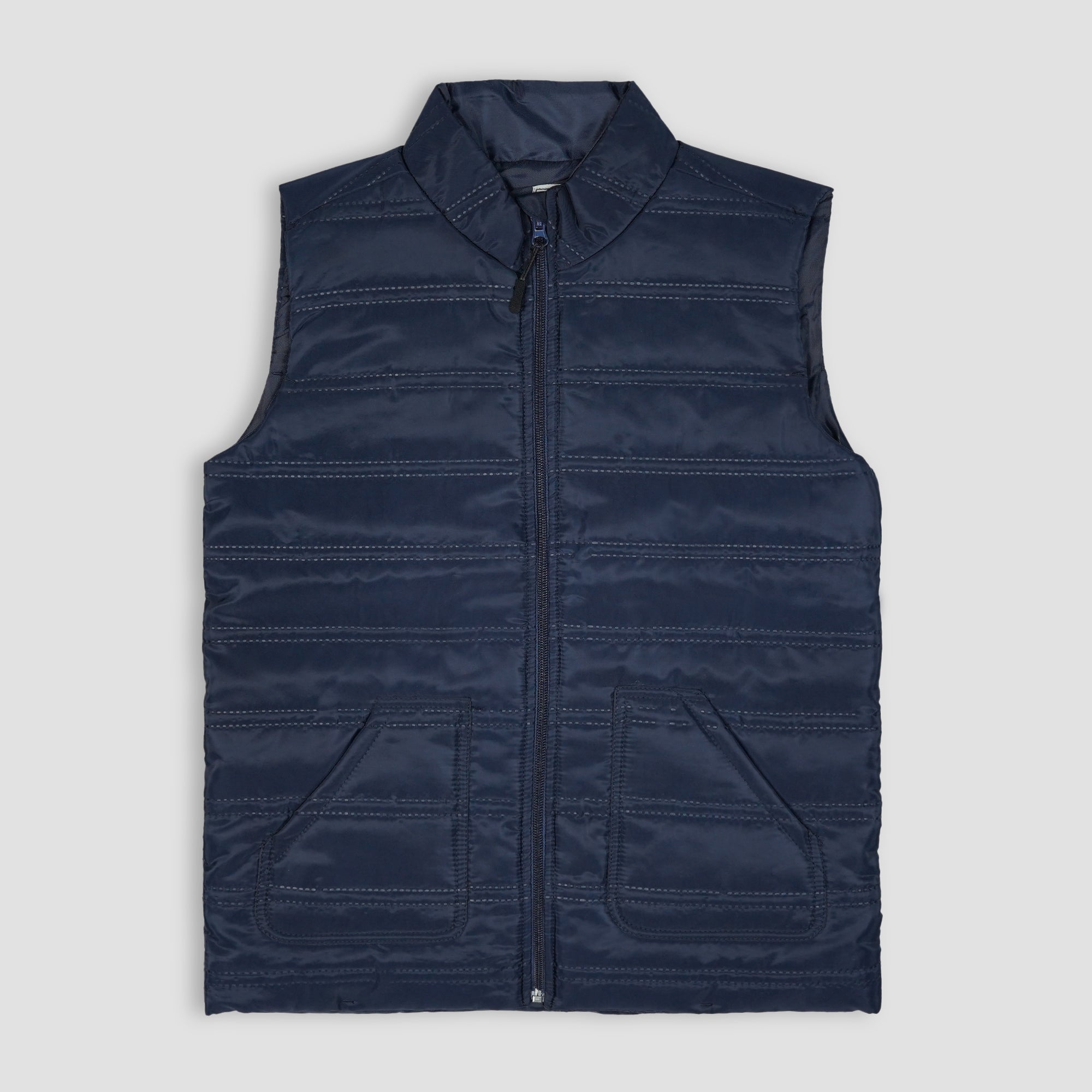 DGJ-04-SLEEVELESS PUFFER JAKCET WITH PATCH POCKET