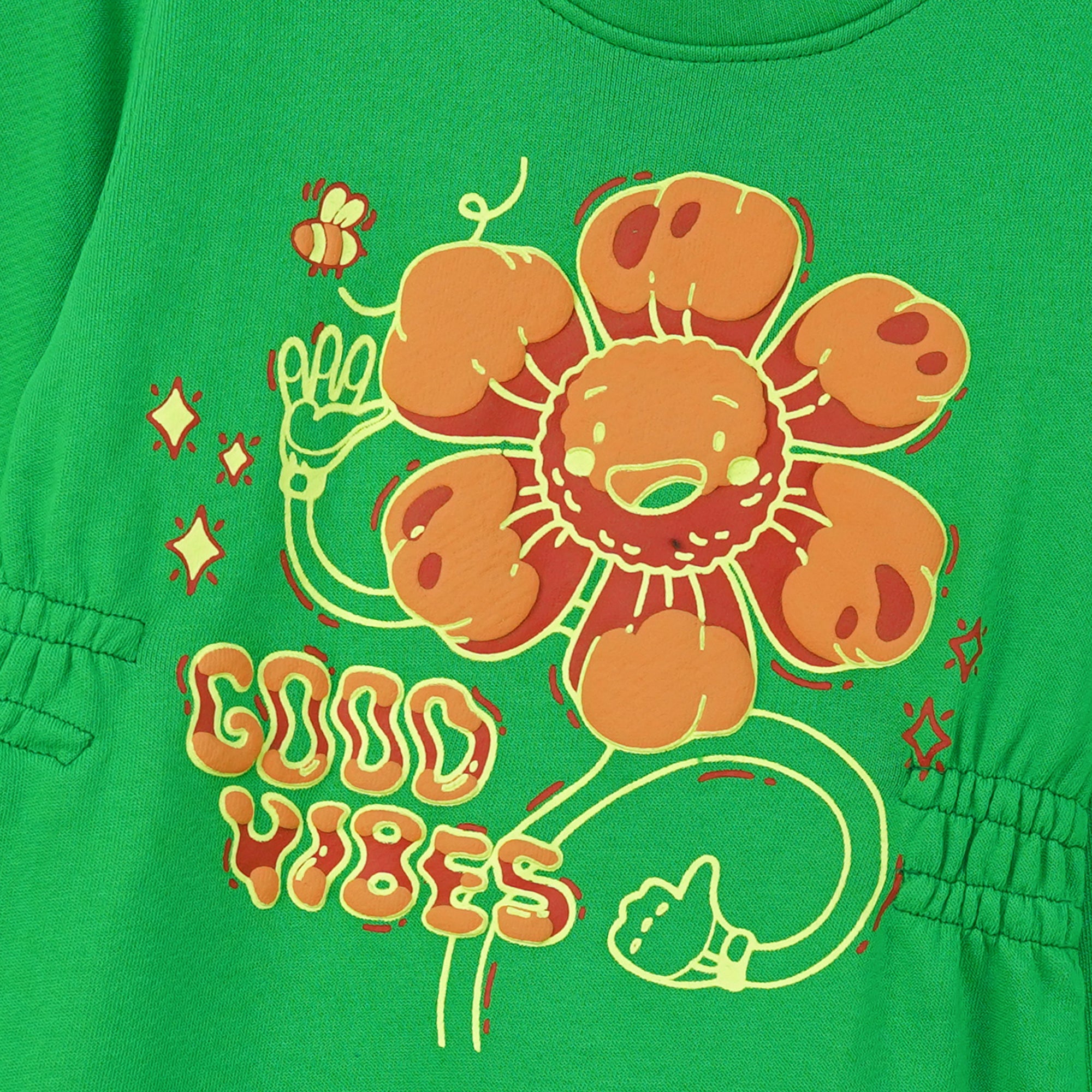 GOOD VIBE GRAPHIC LONG SWEAT SHIRT