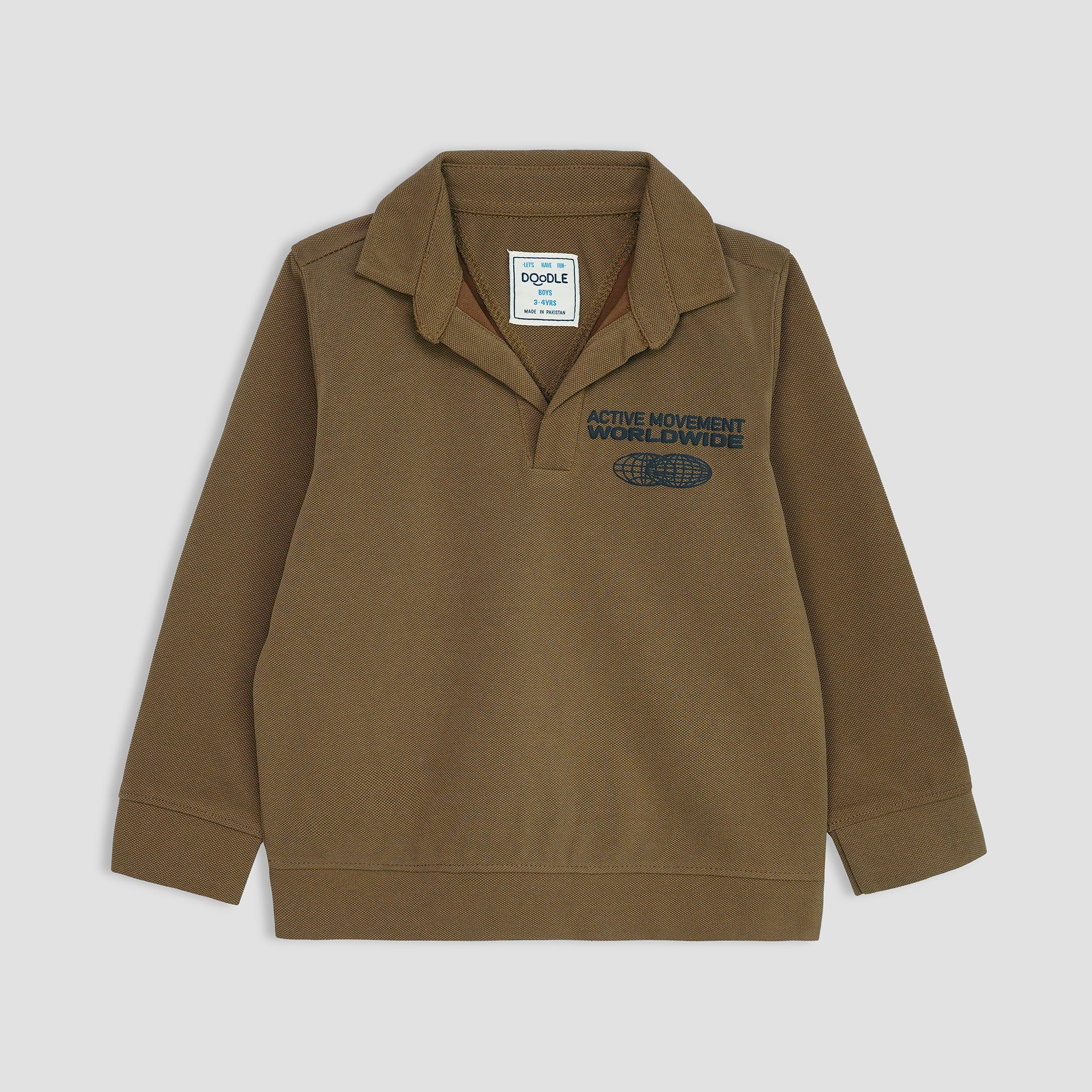 FULL SLEEVE PRINTED POLO SHIRT